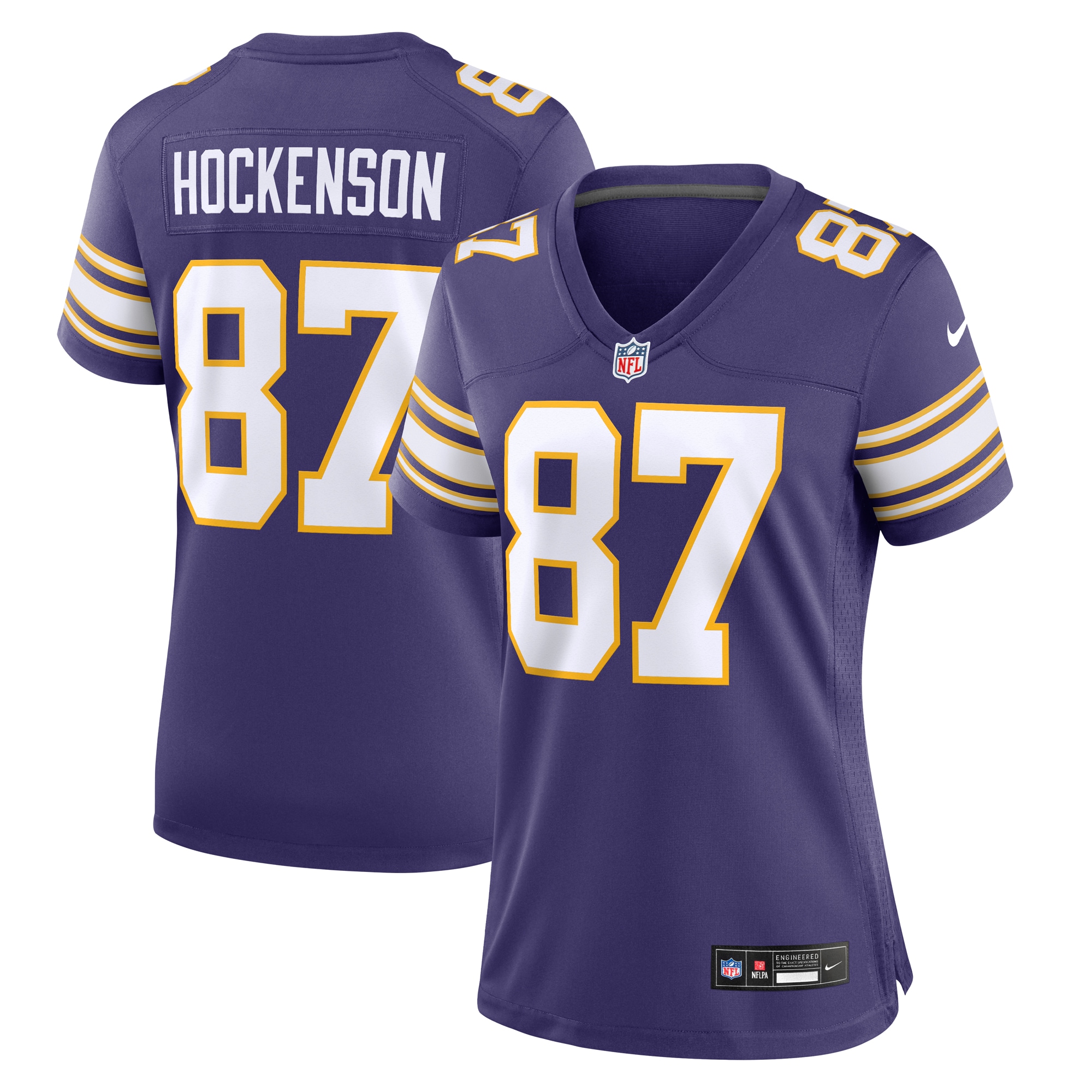 Minnesota Vikings T.J. Hockenson Purple Player NFL Jersey Women's