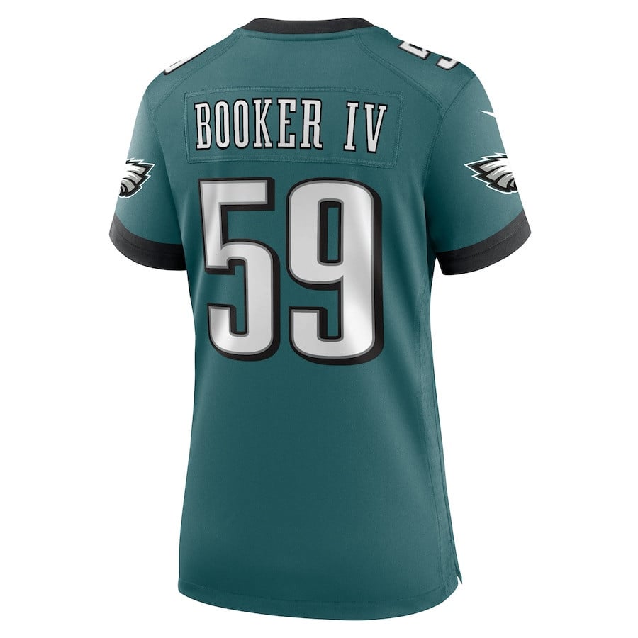 Thomas Booker IV #59 Philadelphia Eagles Super Bowl LIX Midnight Green NFL Jersey Women's