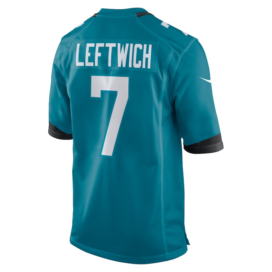 Byron Leftwich 7 Jacksonville Jaguars Retired Game Teal NFL Jersey Men's