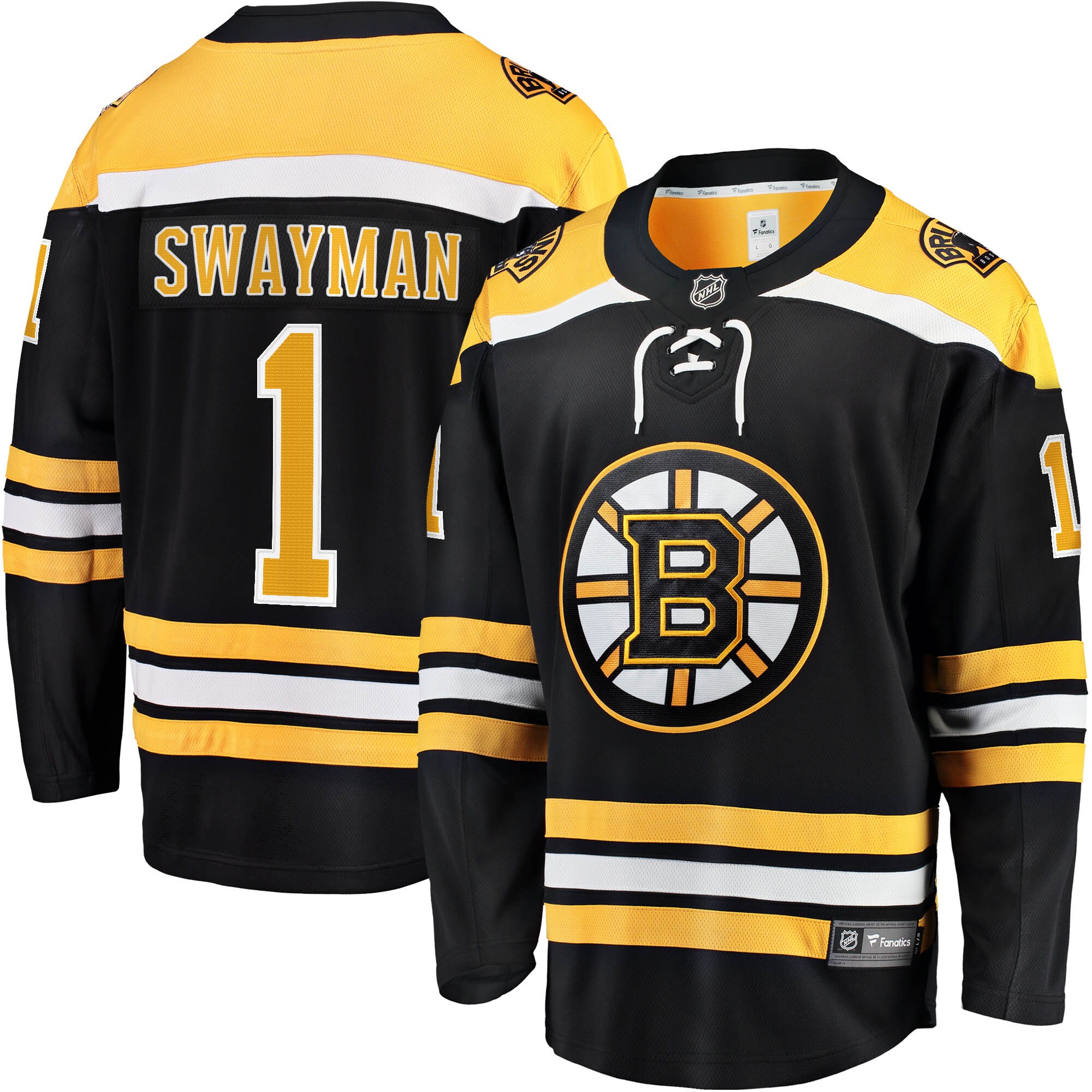 Boston Bruins Jeremy Swayman Black Home Breakaway NHL Jersey Men's
