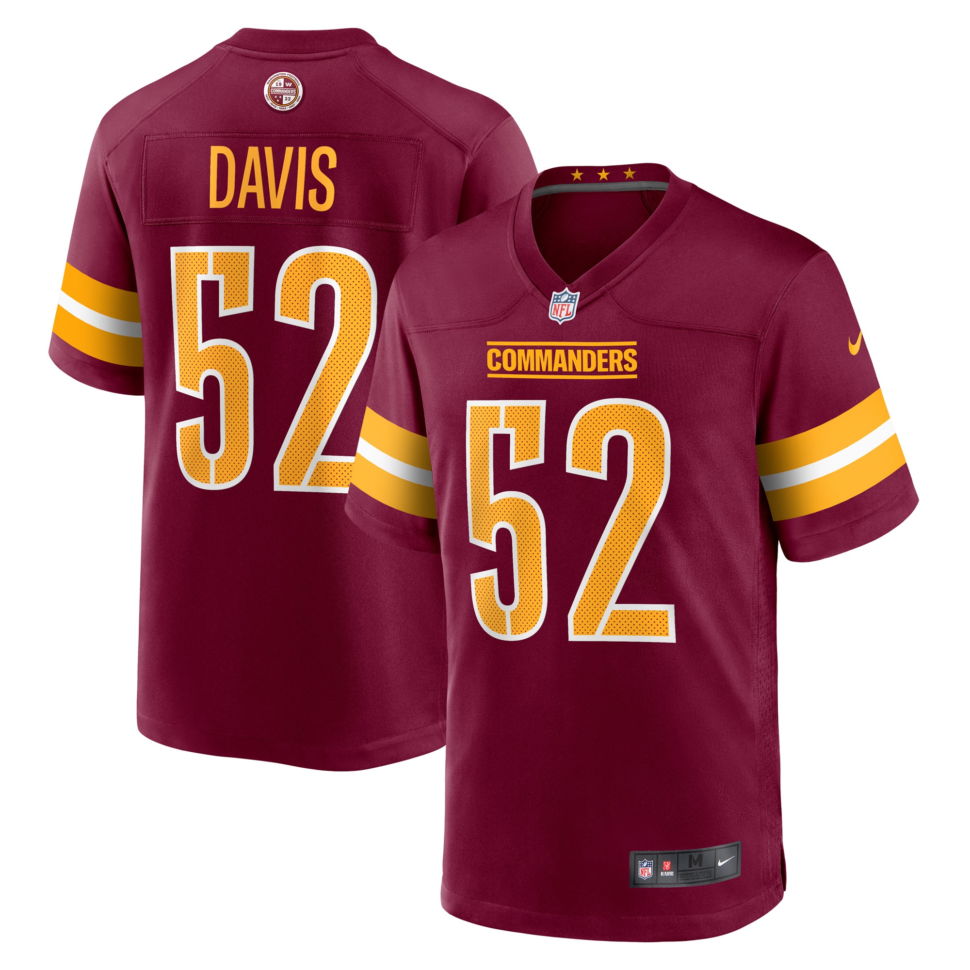 Washington Commanders Jamin Davis Burgundy Player Game NFL Jersey Men's