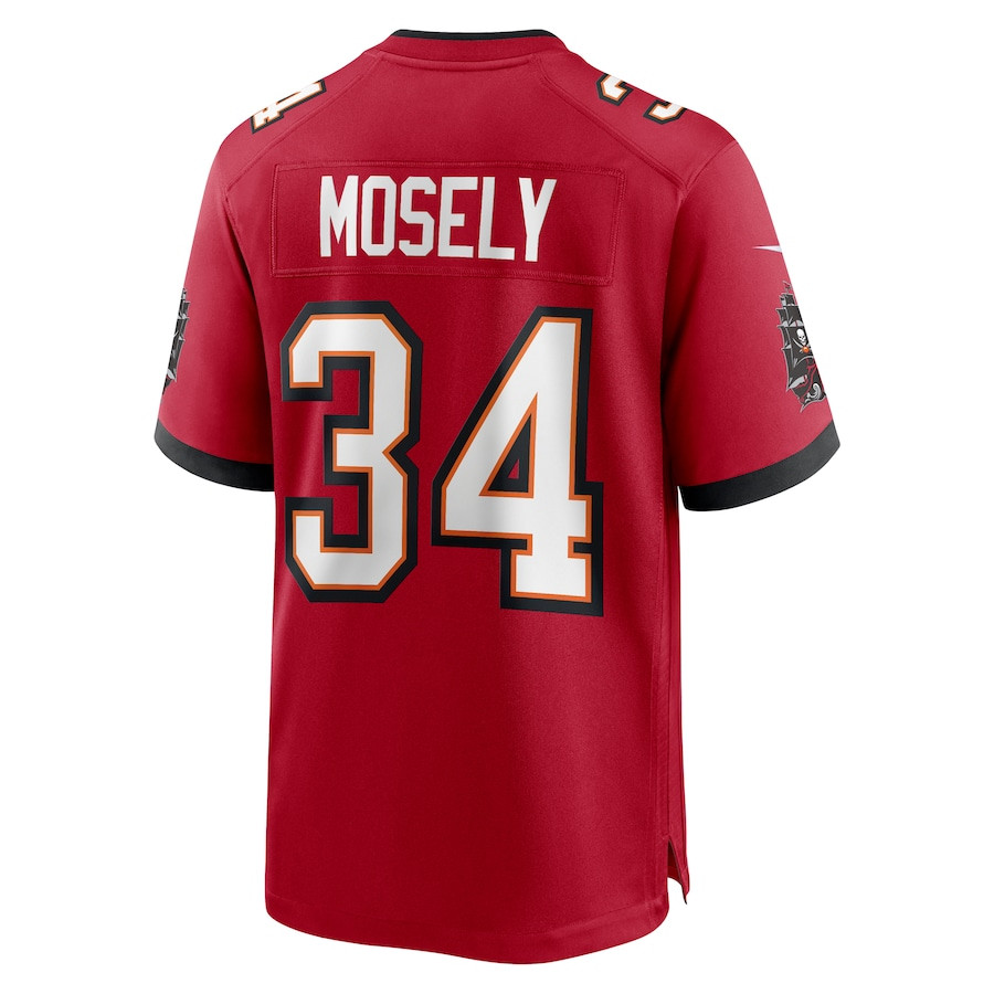 Quandre Mosely 34 Tampa Bay Buccaneers Game Red NFL Jersey Men's
