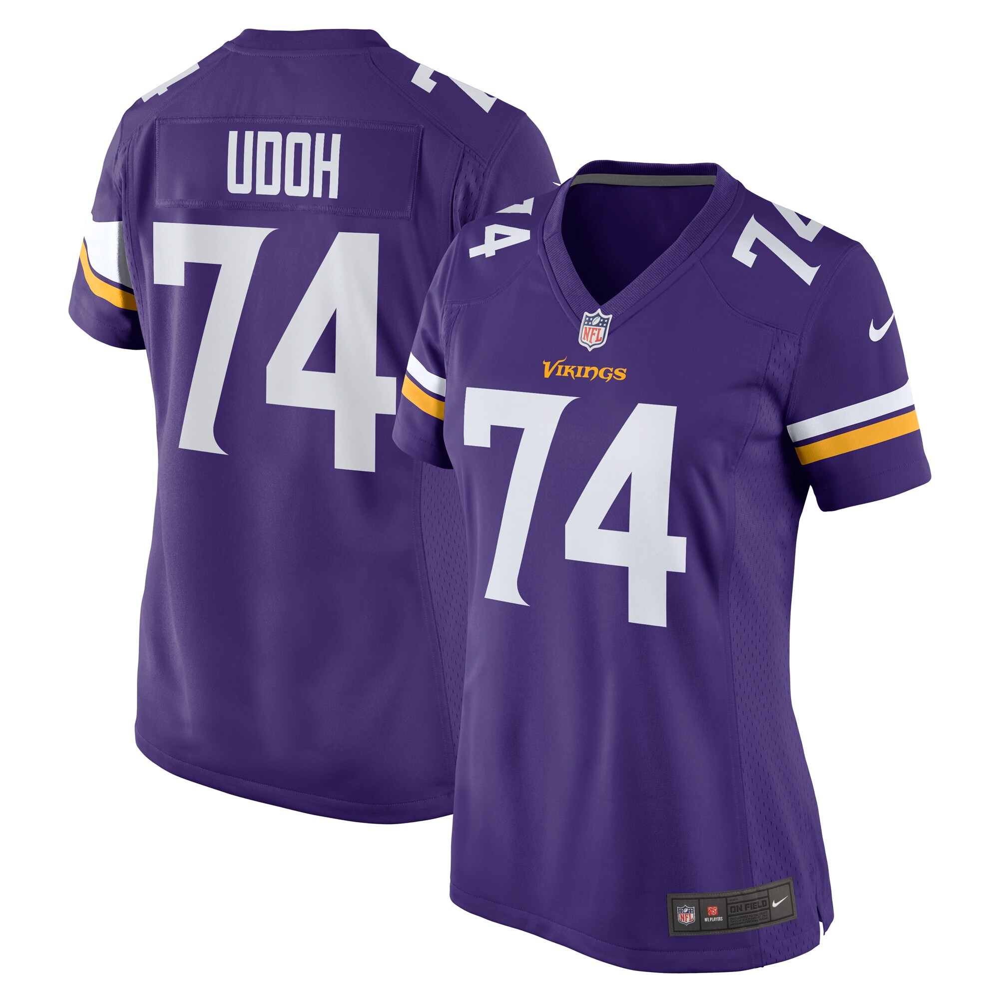 Minnesota Vikings Oli Udoh Purple Game NFL Jersey Women's