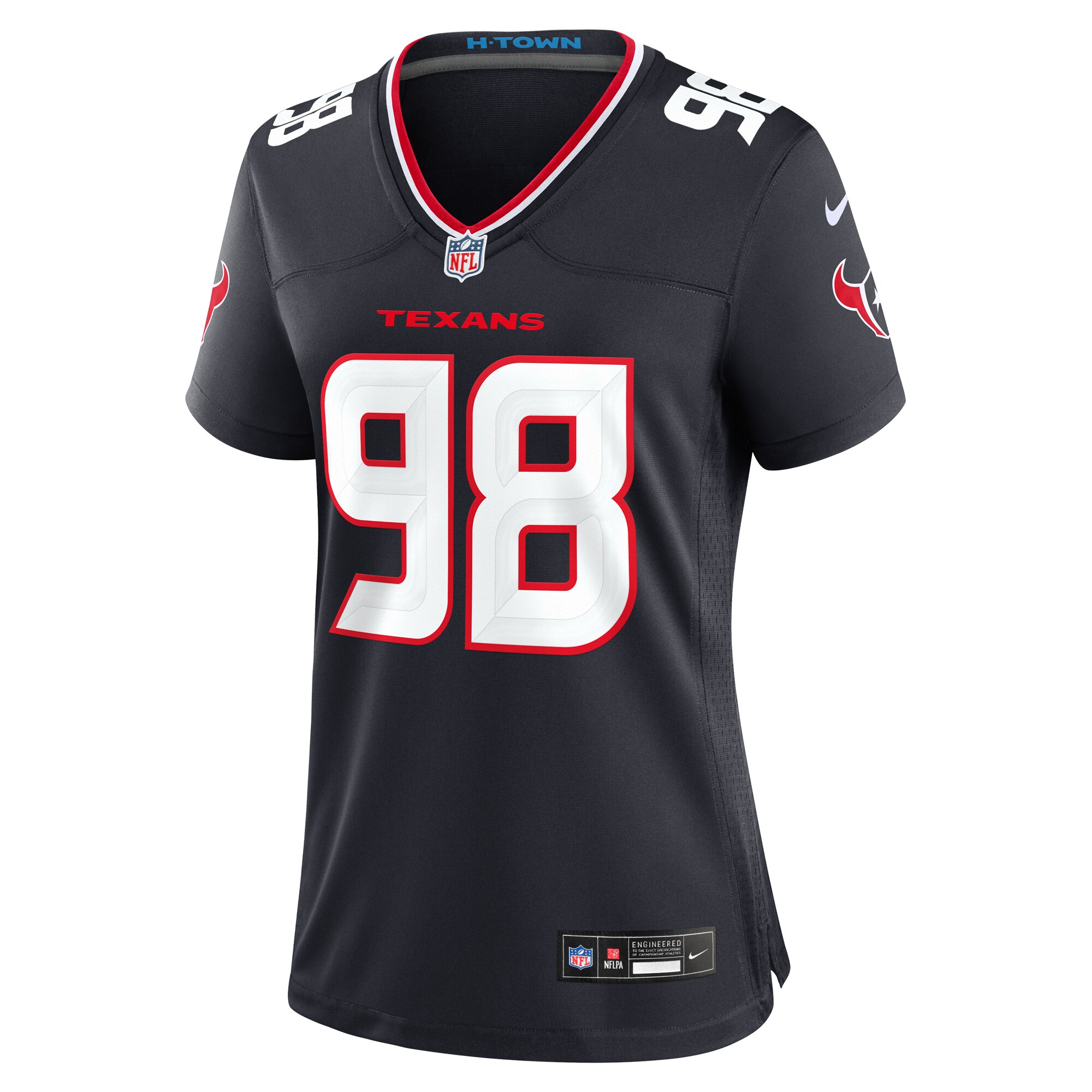 Houston Texans Tim Settle Jr. Navy Team Game NFL Jersey Women's