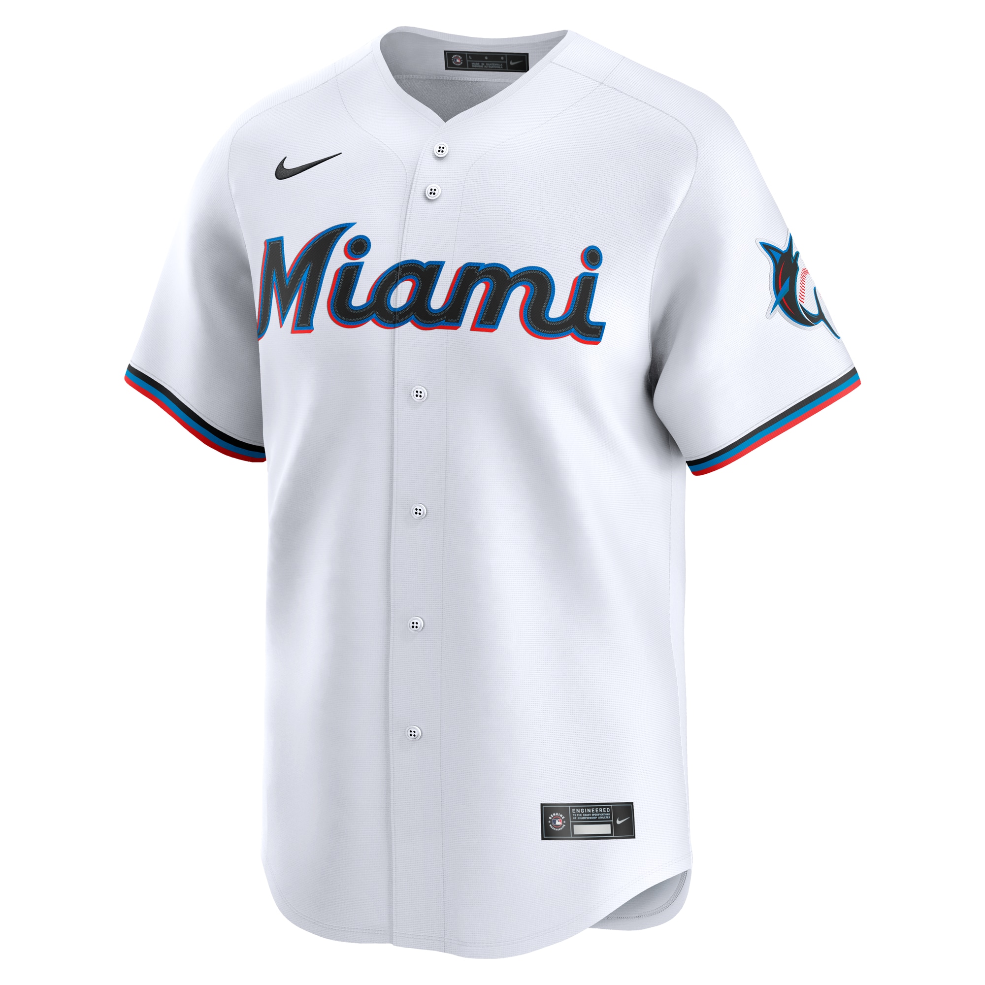 Miami Marlins White Home Limited MLB Jersey Men's