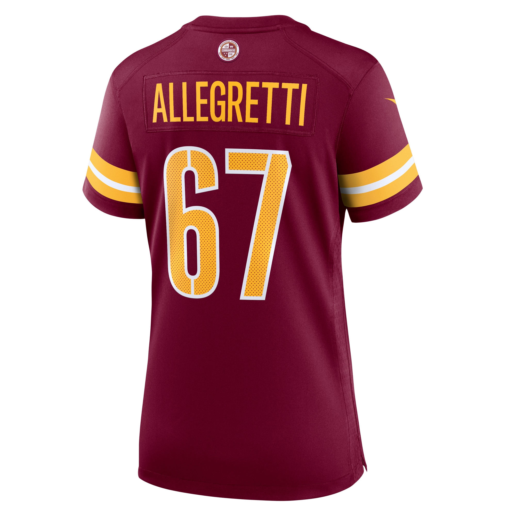 Washington Commanders Nick Allegretti Burgundy Game NFL Jersey Women's