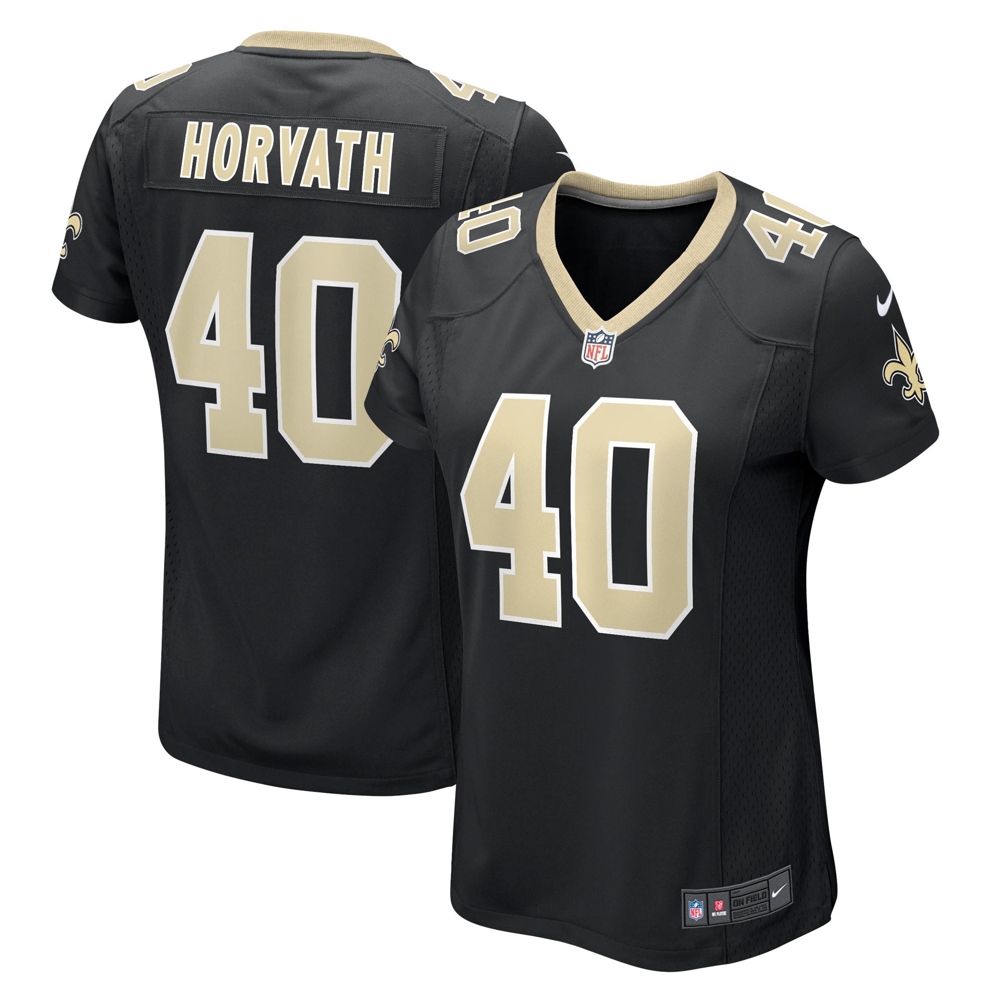 New Orleans Saints Zander Horvath Black Game NFL Jersey Women's