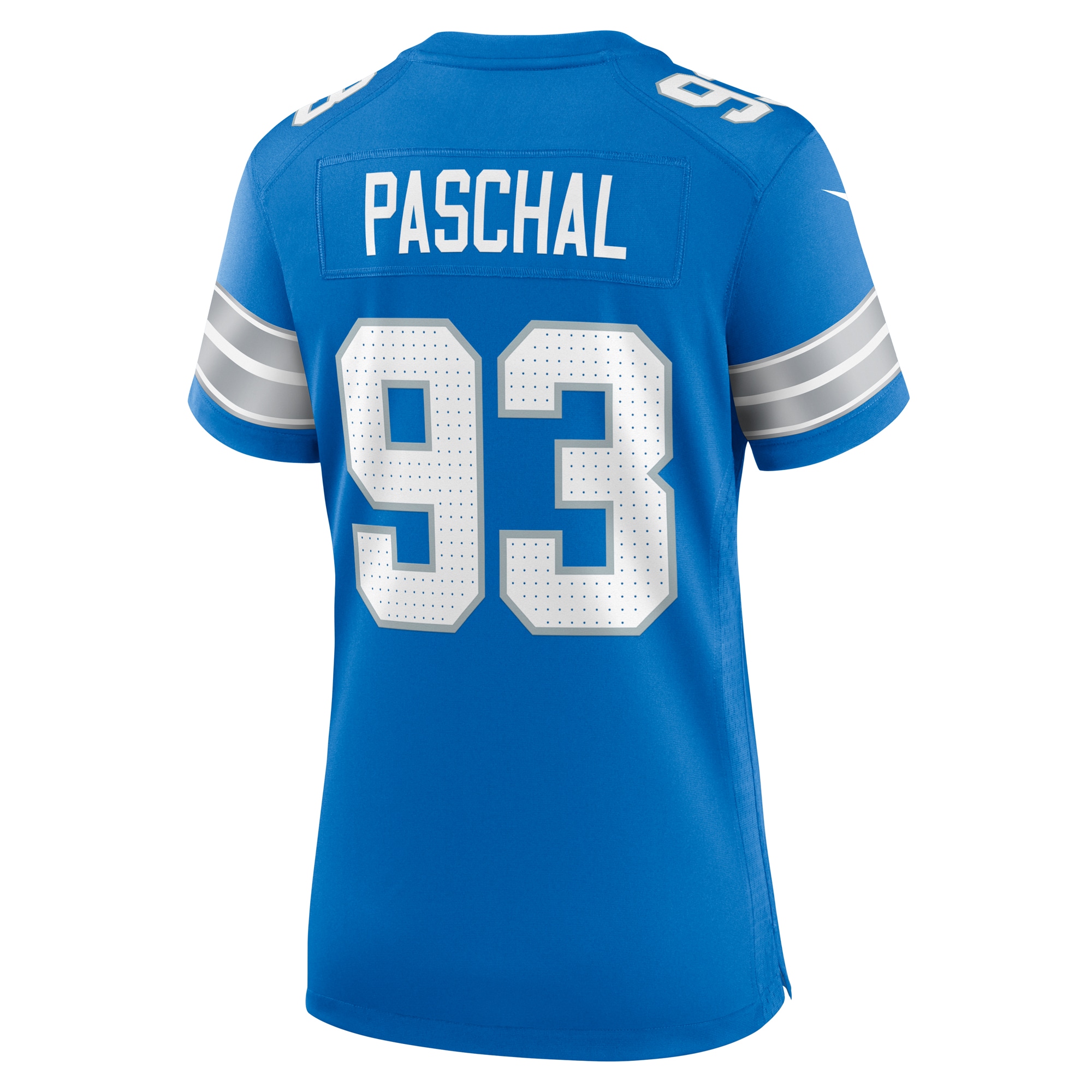 Detroit Lions Josh Paschal Blue Team Game NFL Jersey Women's