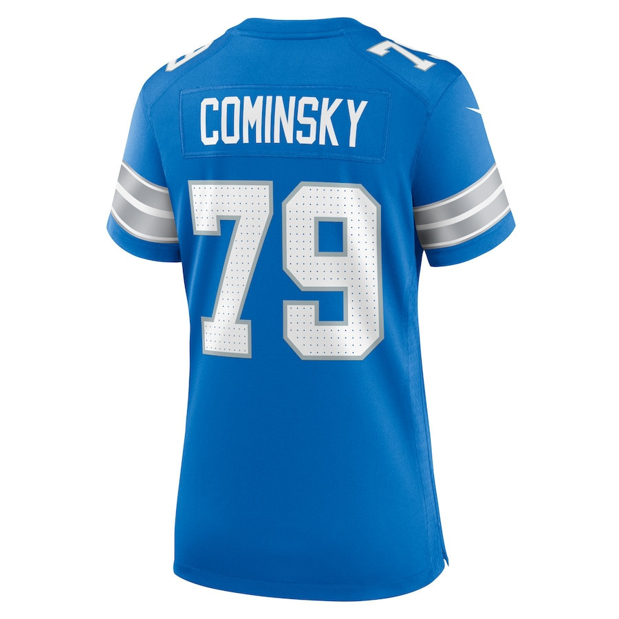 John Cominsky #79 Detroit Lions Super Bowl LIX Blue NFL Jersey Women's