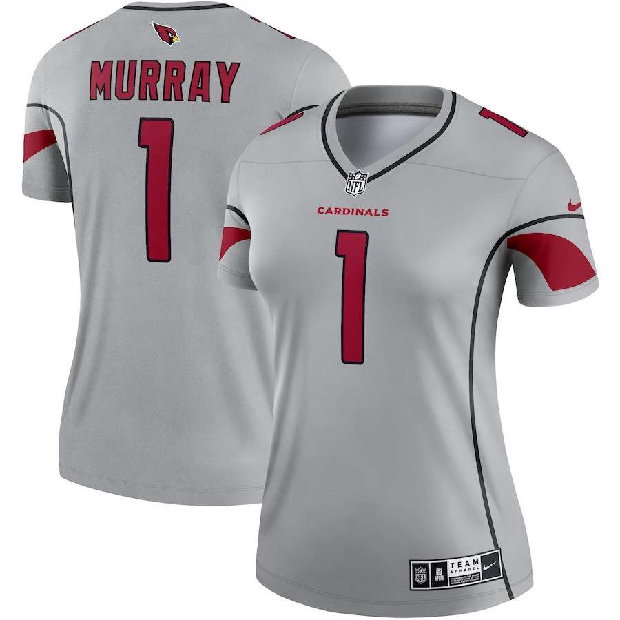 Kyler Murray 1 Arizona Cardinals Inverted Legend Gray NFL Jersey Women's