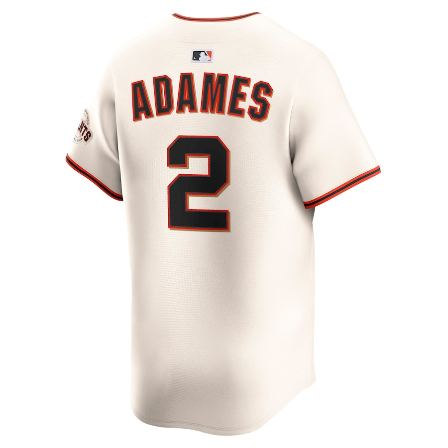 Willy Adames 2 San Francisco Giants Alternate Limited Player Cream MLB Jersey Men's