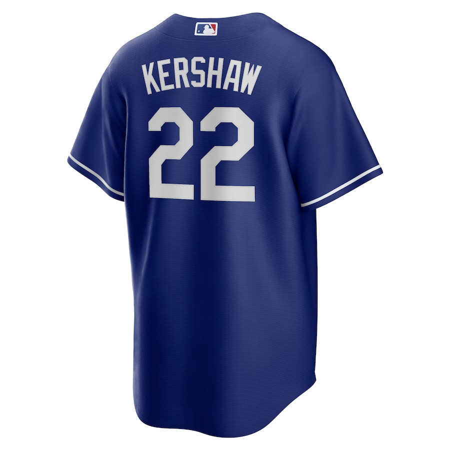 Clayton Kershaw 22 Los Angeles Dodgers Alternate Navy MLB Jersey Men's