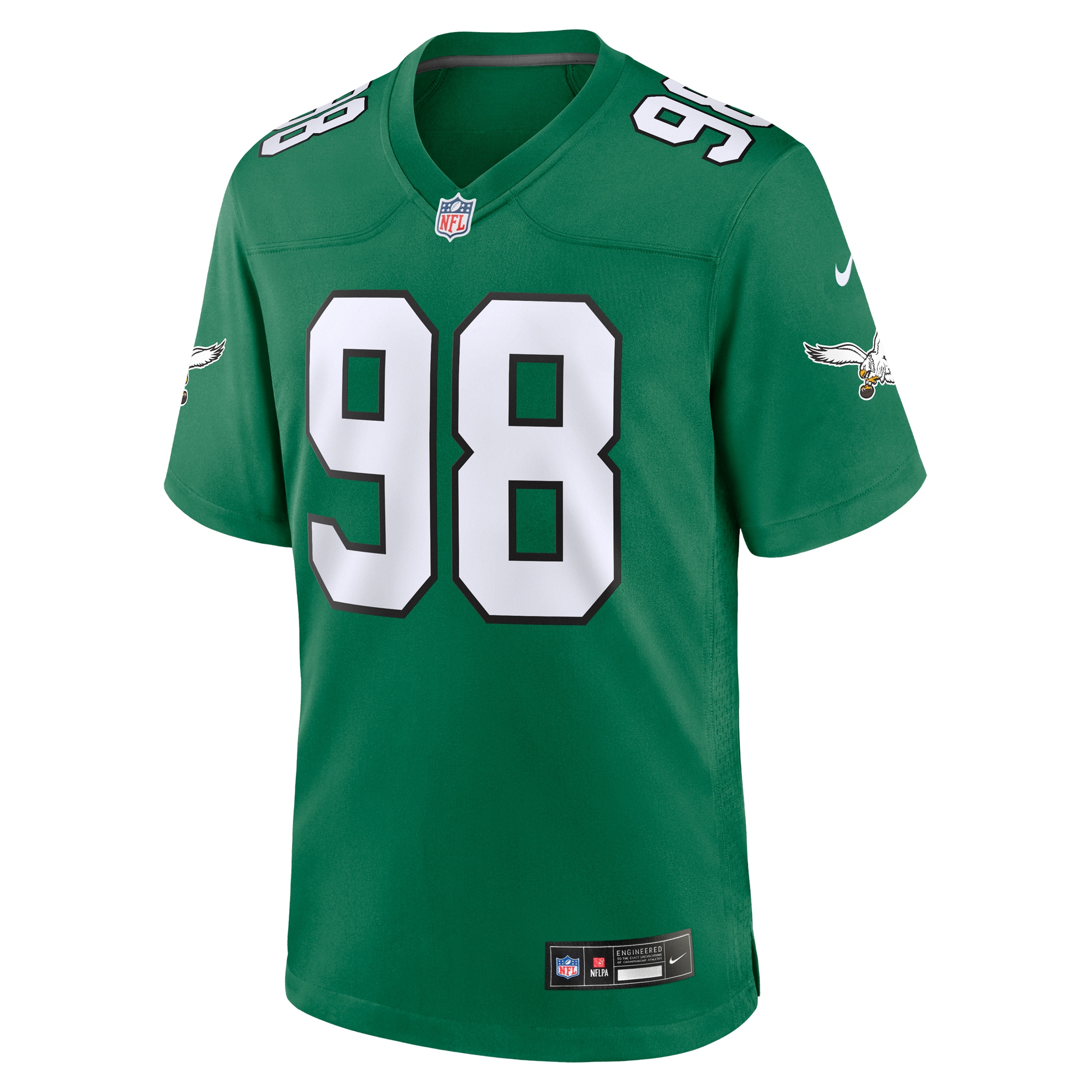 Philadelphia Eagles Jalen Carter Kelly Green Alternate Game NFL Jersey Men's