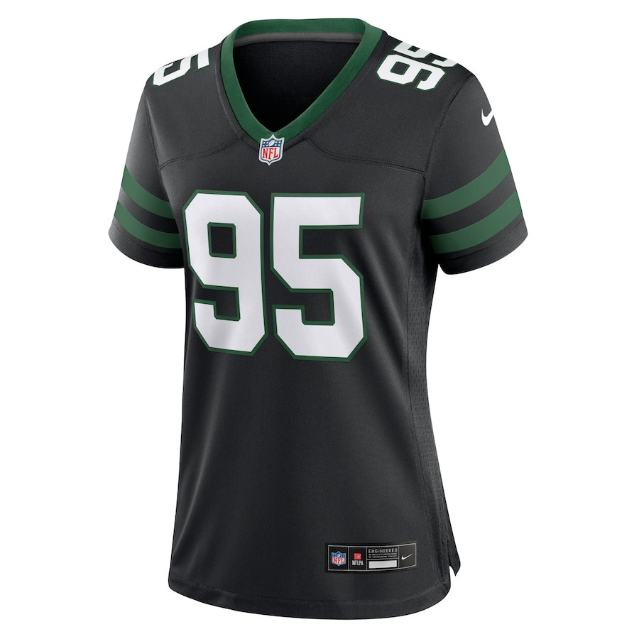 Quinnen Williams 95 New York Jets Alternate Game Legacy Black NFL Jersey Women's