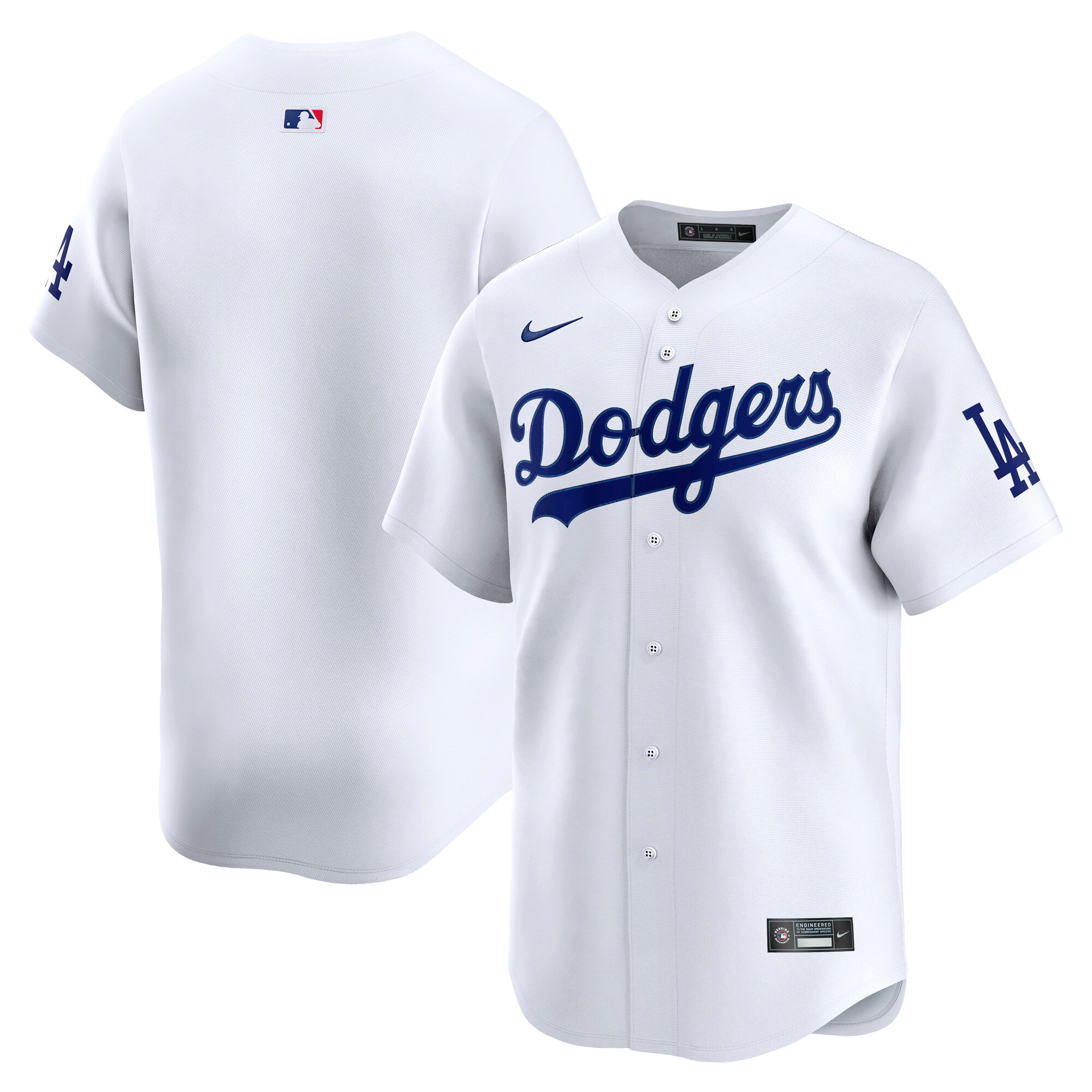 Los Angeles Dodgers White Home Limited MLB Jersey Men's