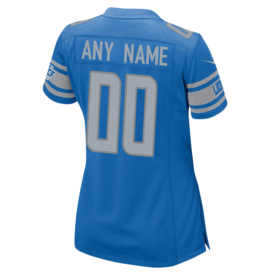 Detroit Lions vs. Kansas City Chiefs Super Bowl LVIII Matchup Game Custom Blue NFL Jersey Women's