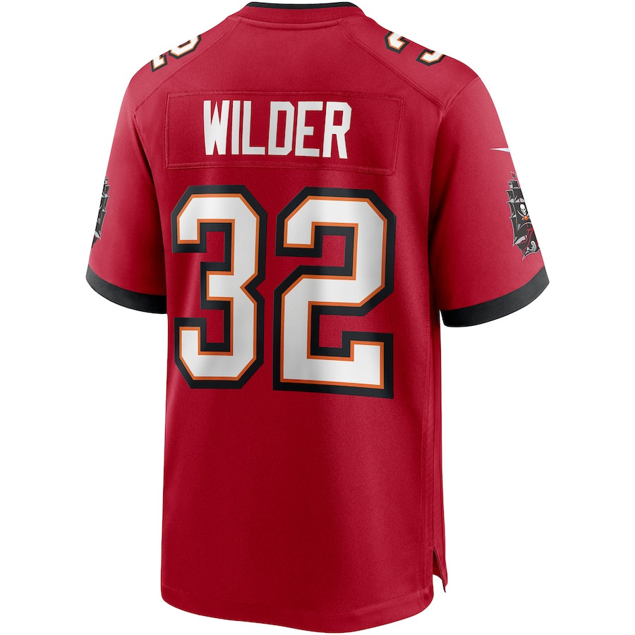 James Wilder 32 Tampa Bay Buccaneers Game Retired Red NFL Jersey Men's