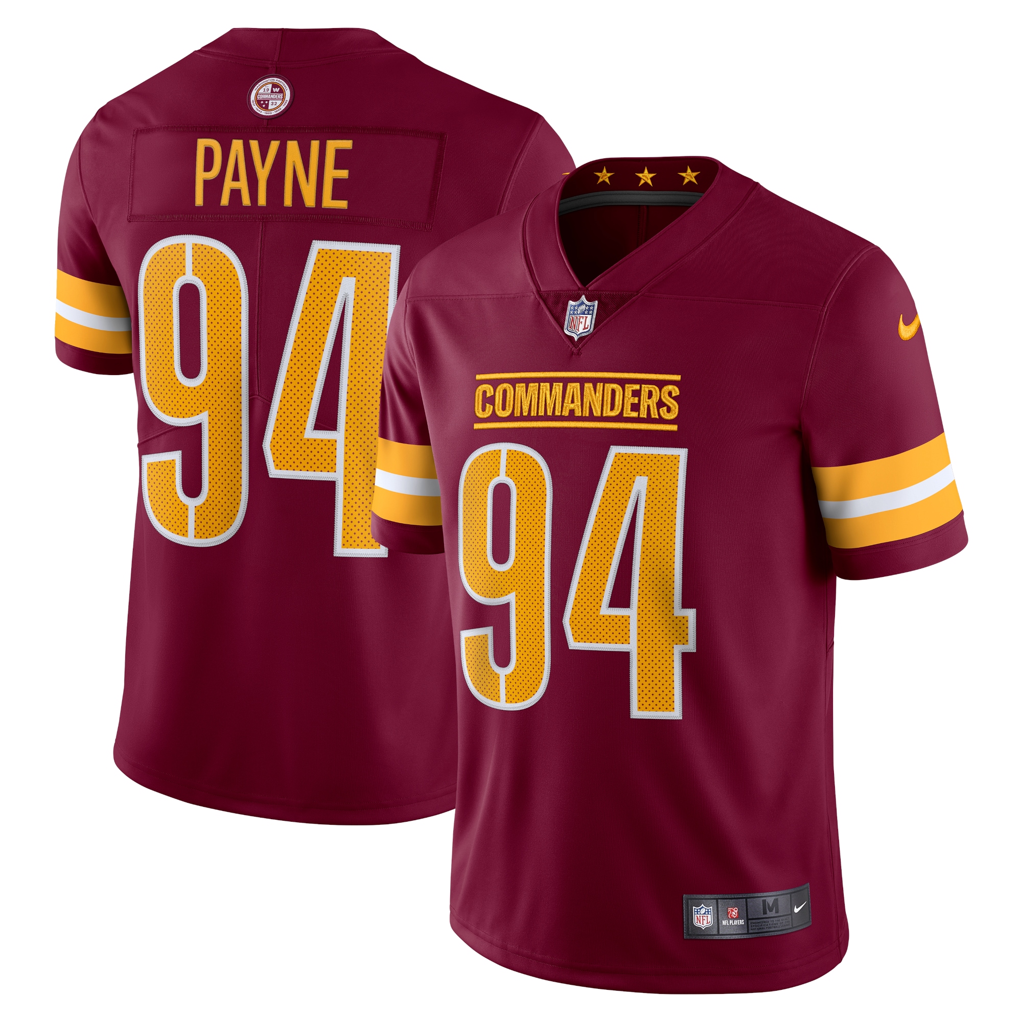 Washington Commanders Da'Ron Payne Burgundy Vapor Limited NFL Jersey Men's