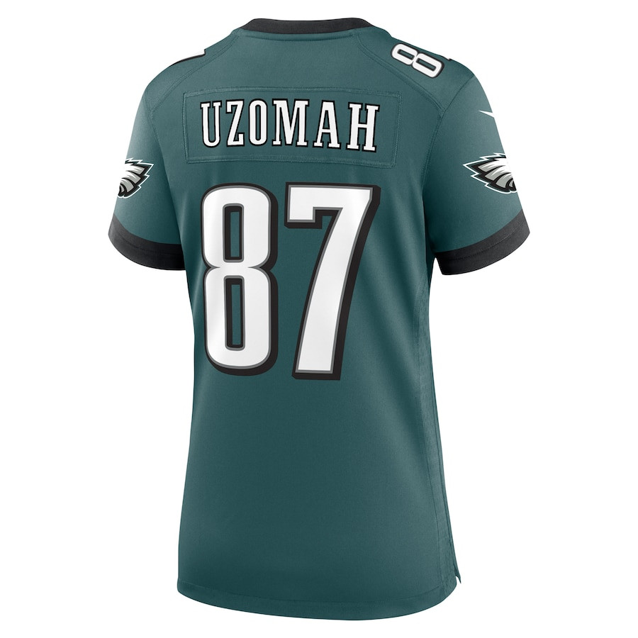 C.J. Uzomah 87 Philadelphia Eagles Team Game Midnight Green NFL Jersey Women's