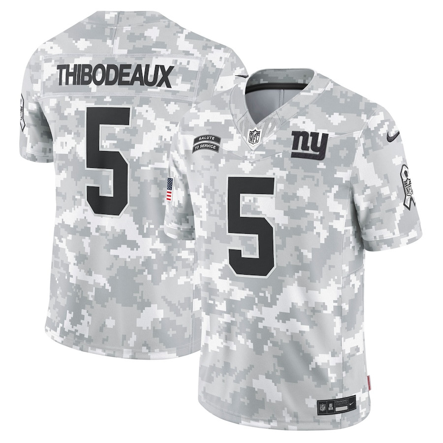 Kayvon Thibodeaux 5 New York Giants 2024 Salute to Service Limited Arctic Camo NFL Jersey Men's