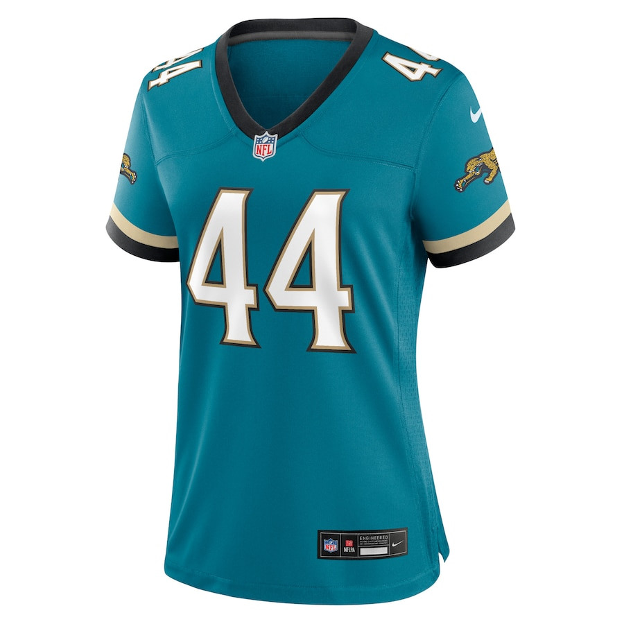 Travon Walker 44 Jacksonville Jaguars Prowler Throwback Game Teal NFL Jersey Women's