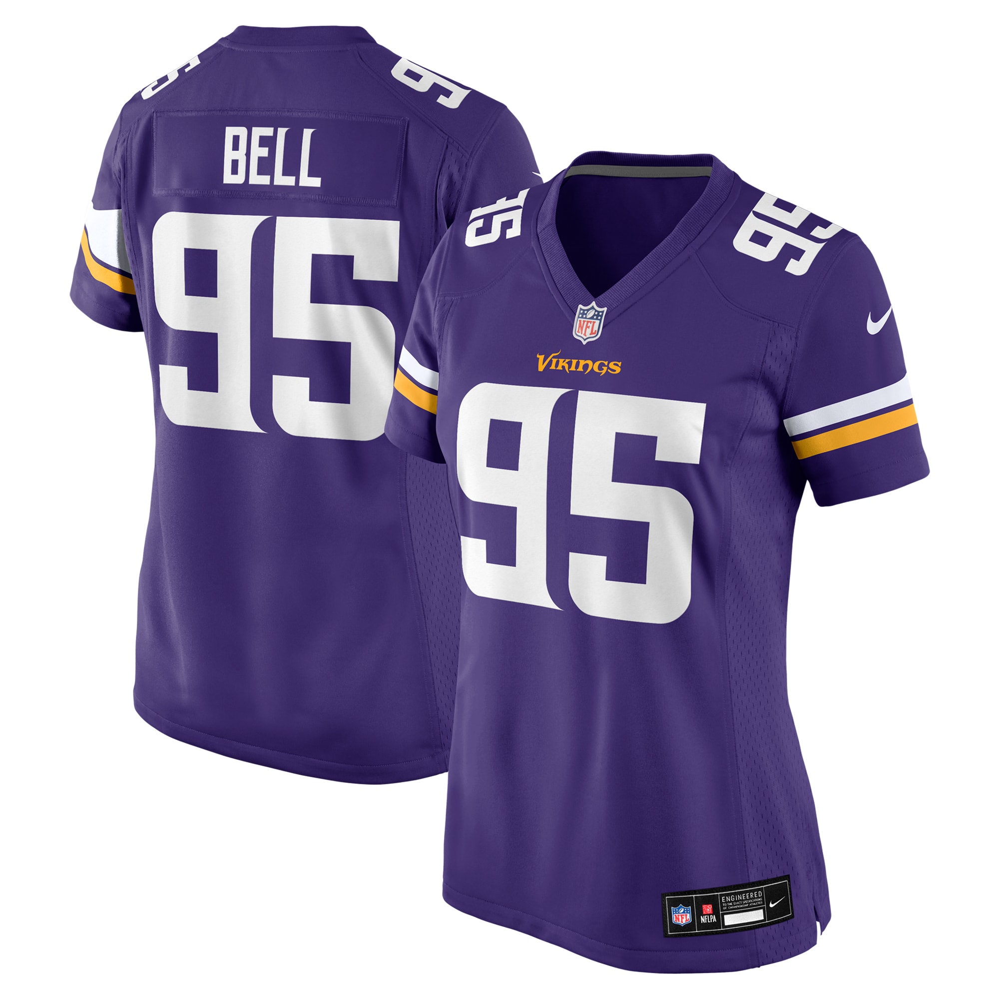 Minnesota Vikings Travis Bell Purple Game NFL Jersey Women's