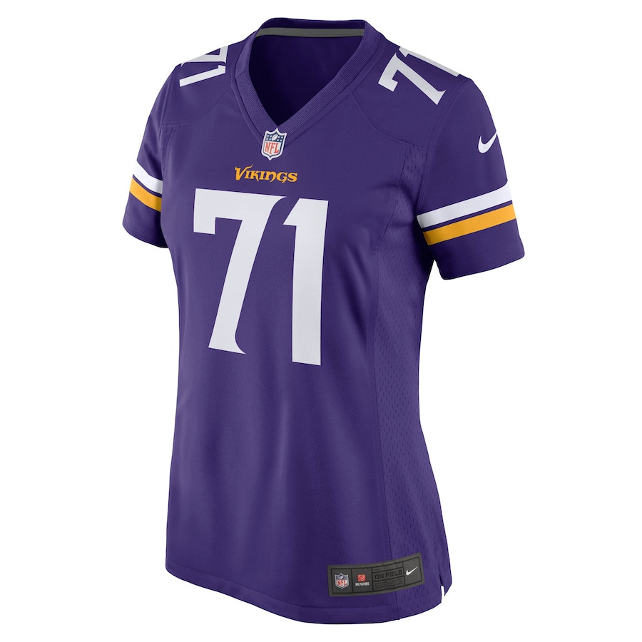 Christian Darrisaw 71 Minnesota Vikings Game Purple NFL Jersey Women's