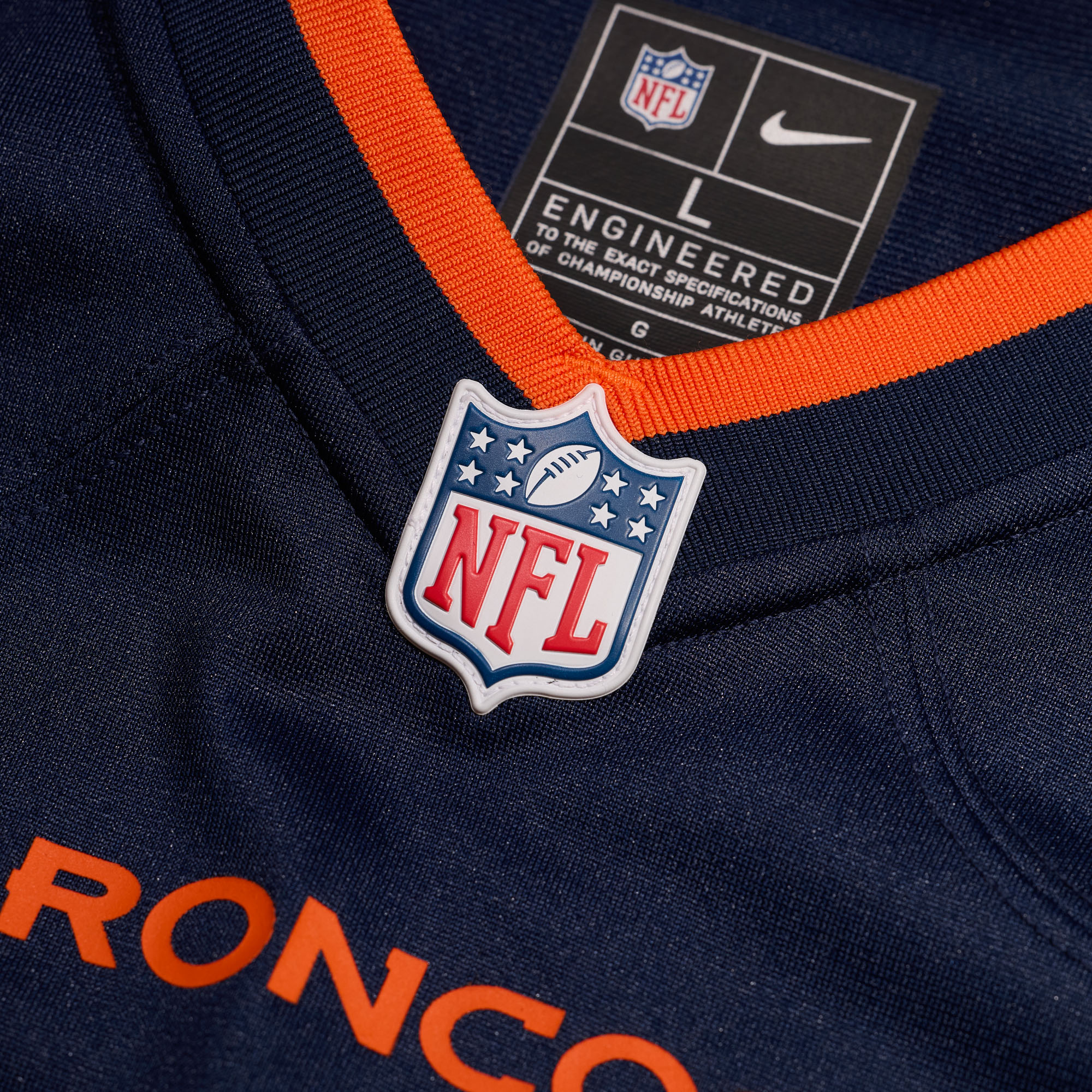 Denver Broncos Navy Alternate Mile High Collection Custom Game NFL Jersey Men's