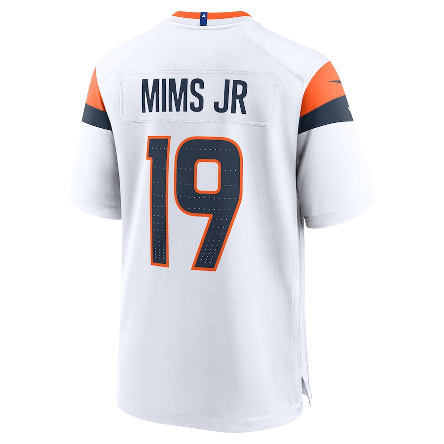 Marvin Mims Jr 19 Denver Broncos Game White NFL Jersey Men's