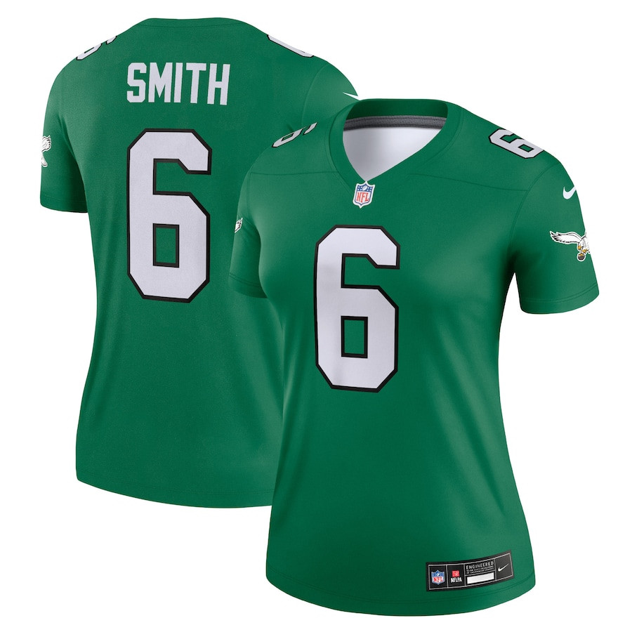DeVonta Smith 6 Philadelphia Eagles Alternate Legend Player Kelly Green NFL Jersey Women's