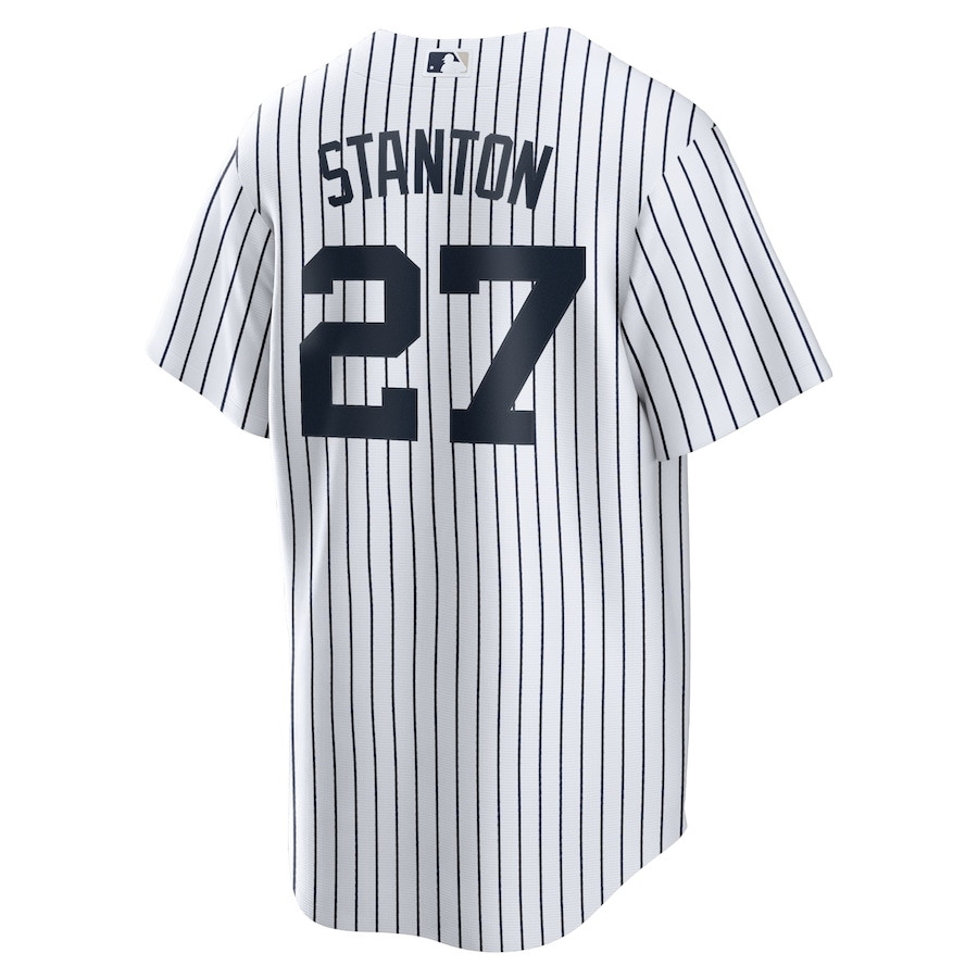 Giancarlo Stanton 27 New York Yankees Home White MLB Jersey Men's