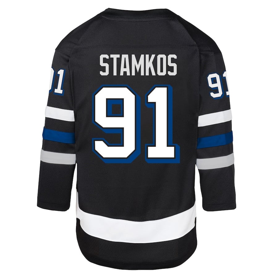 Steven Stamkos 91 Tampa Bay Lightning Alternate Black NHL Jersey Youth