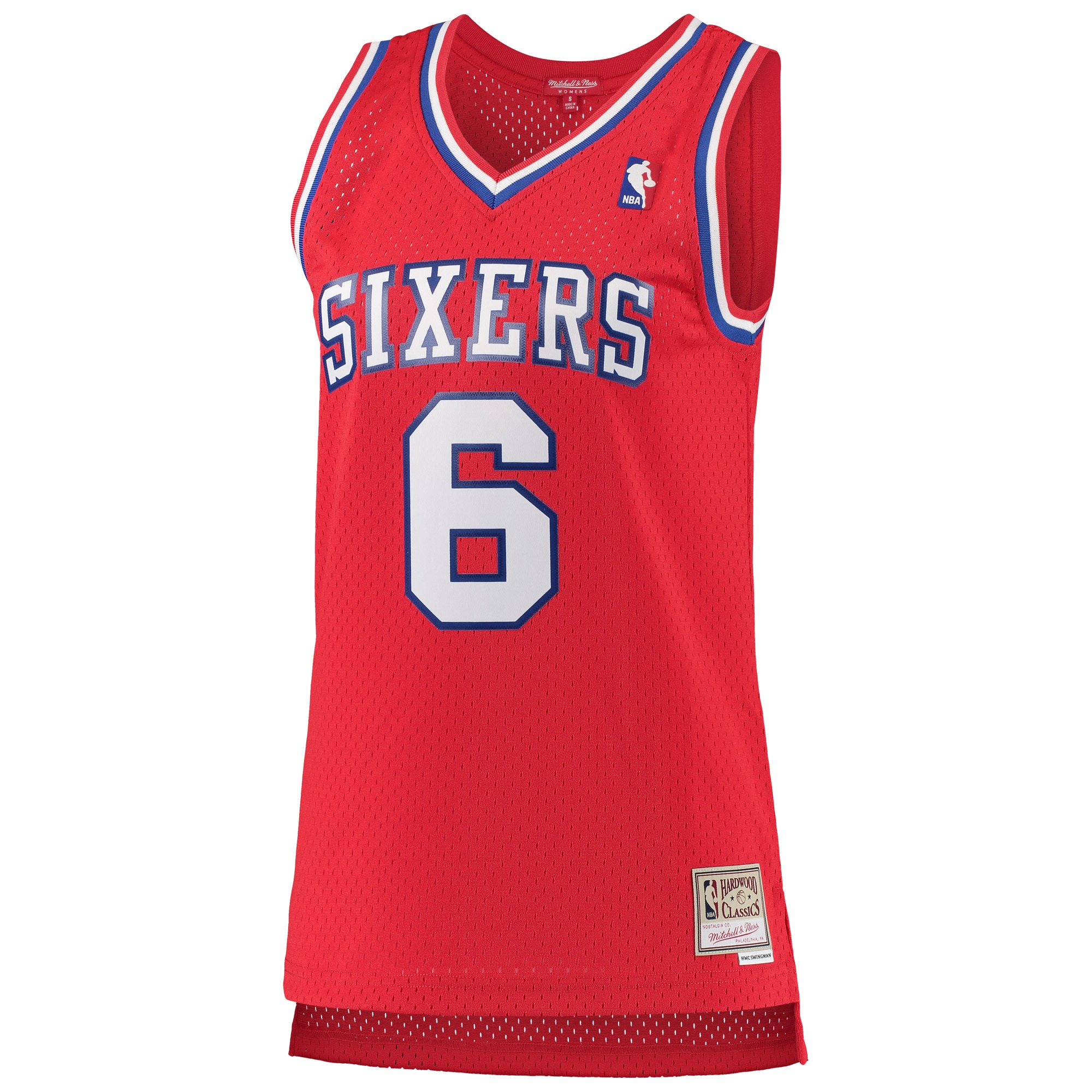 Mitchell Ness Julius Erving Red Philadelphia 76ers 1982-83 Hardwood Classics Swingman NBA Jersey Women's