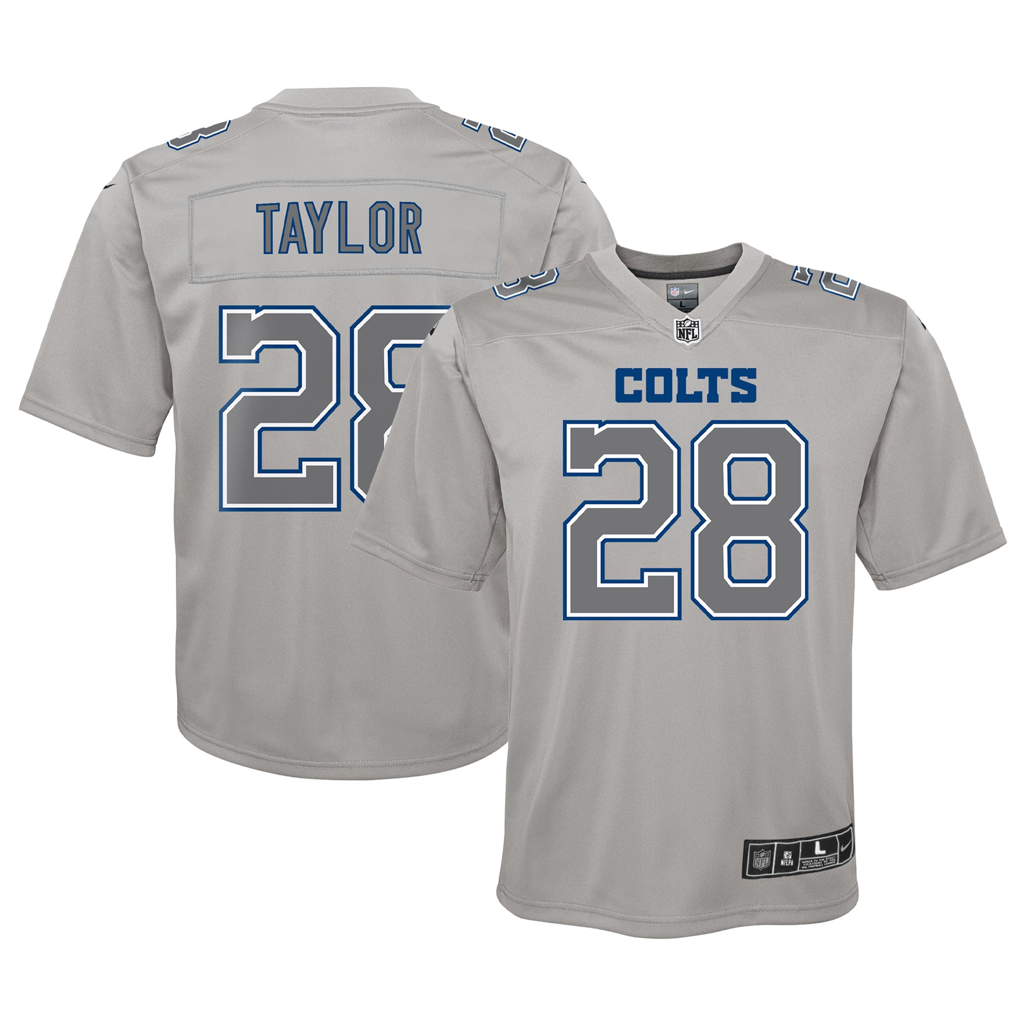 Indianapolis Colts Jonathan Taylor Gray Atmosphere Game NFL Jersey Youth
