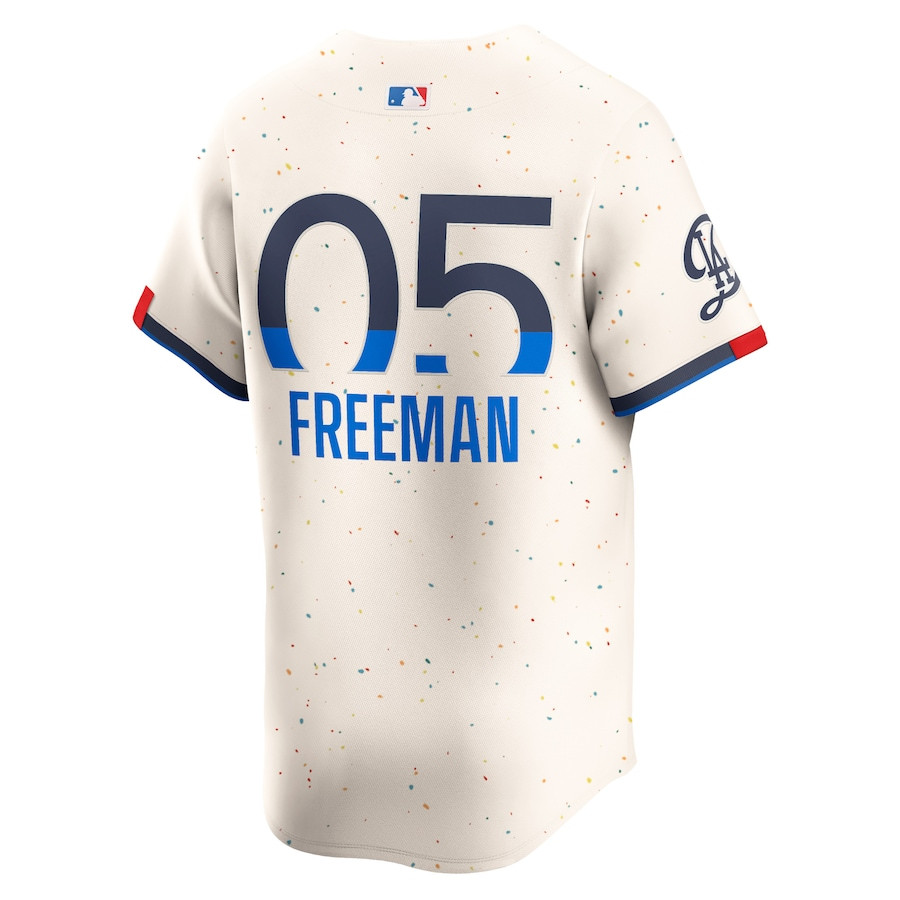 Freddie Freeman 5 Los Angeles Dodgers 2024 City Connect Limited Cream MLB Jersey Men's