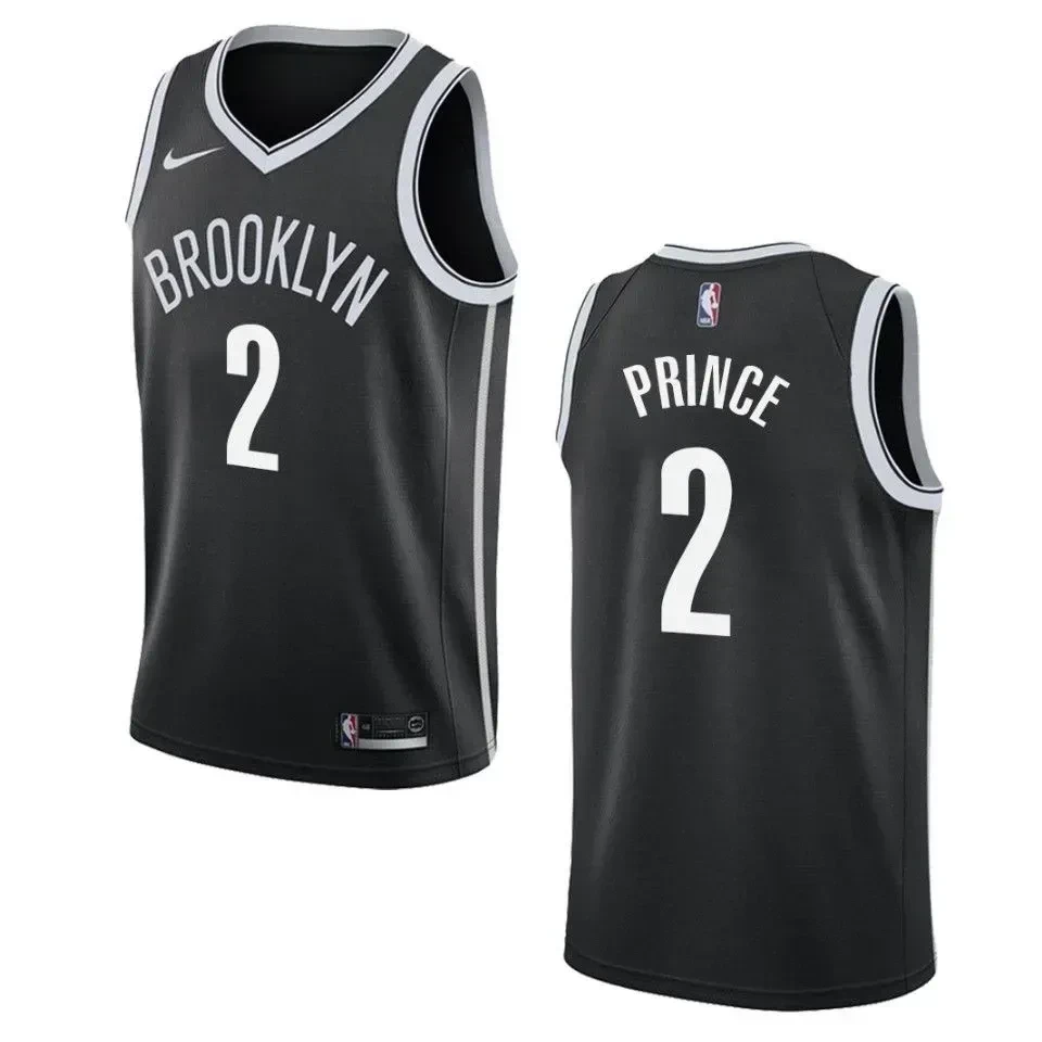 Brooklyn Nets 2 Taurean Prince Icon Swingman Black NBA Jersey Men's