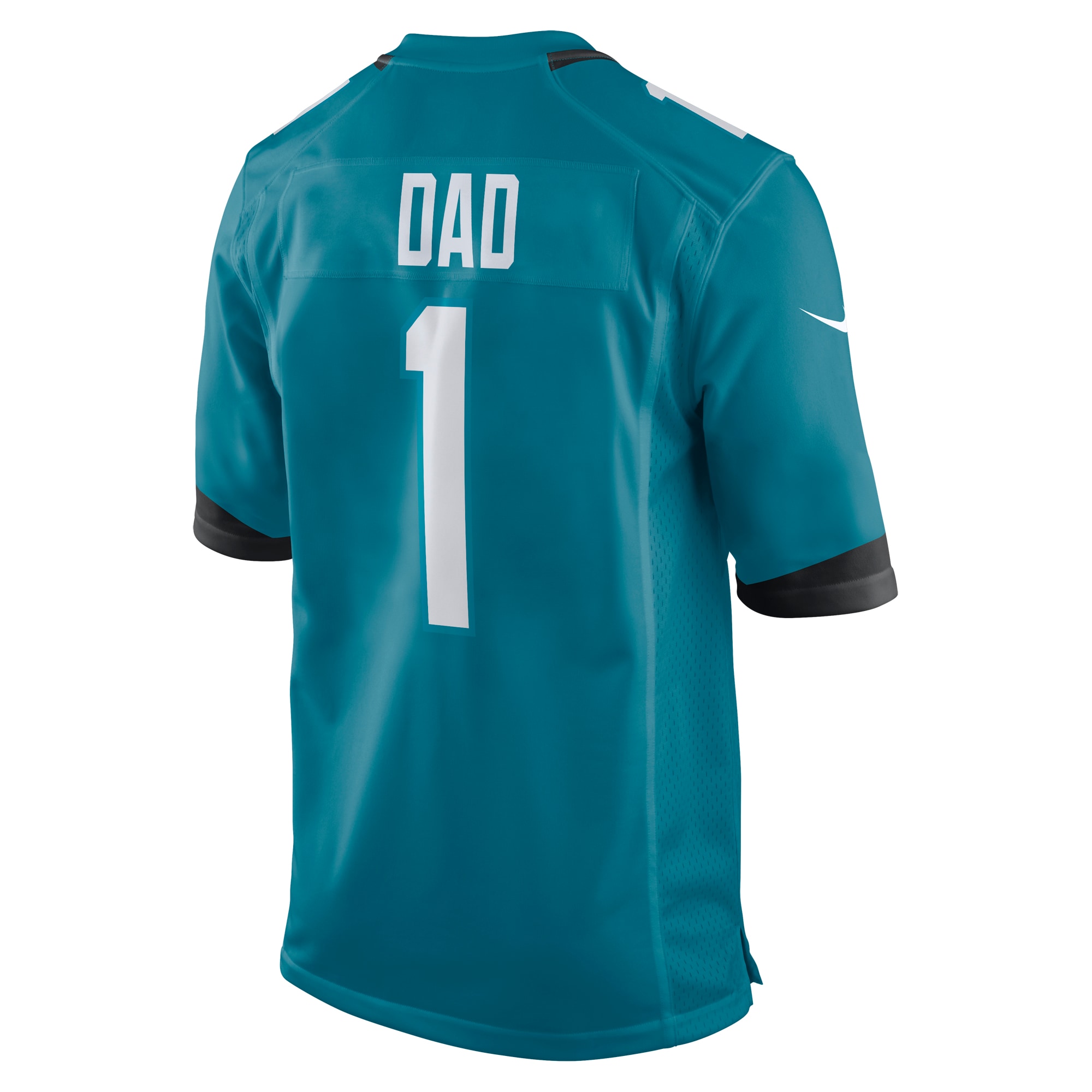 Jacksonville Jaguars Number 1 Dad Teal Game NFL Jersey Men's