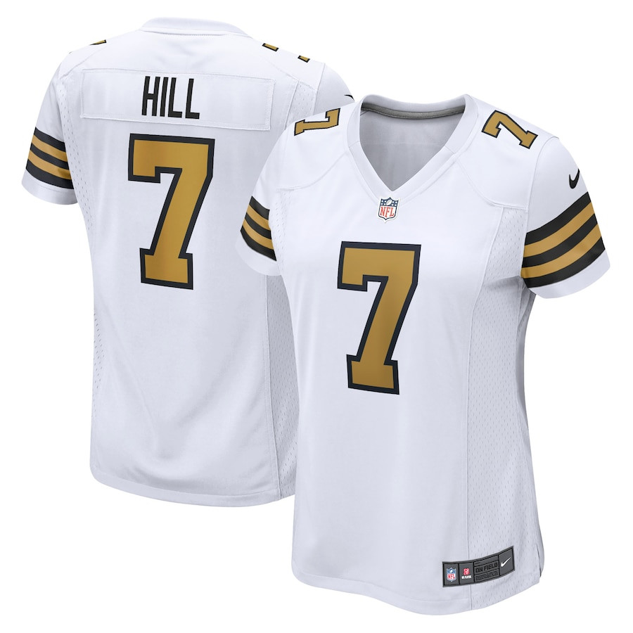 Taysom Hill 7 New Orleans Saints Alternate Game White NFL Jersey Women's