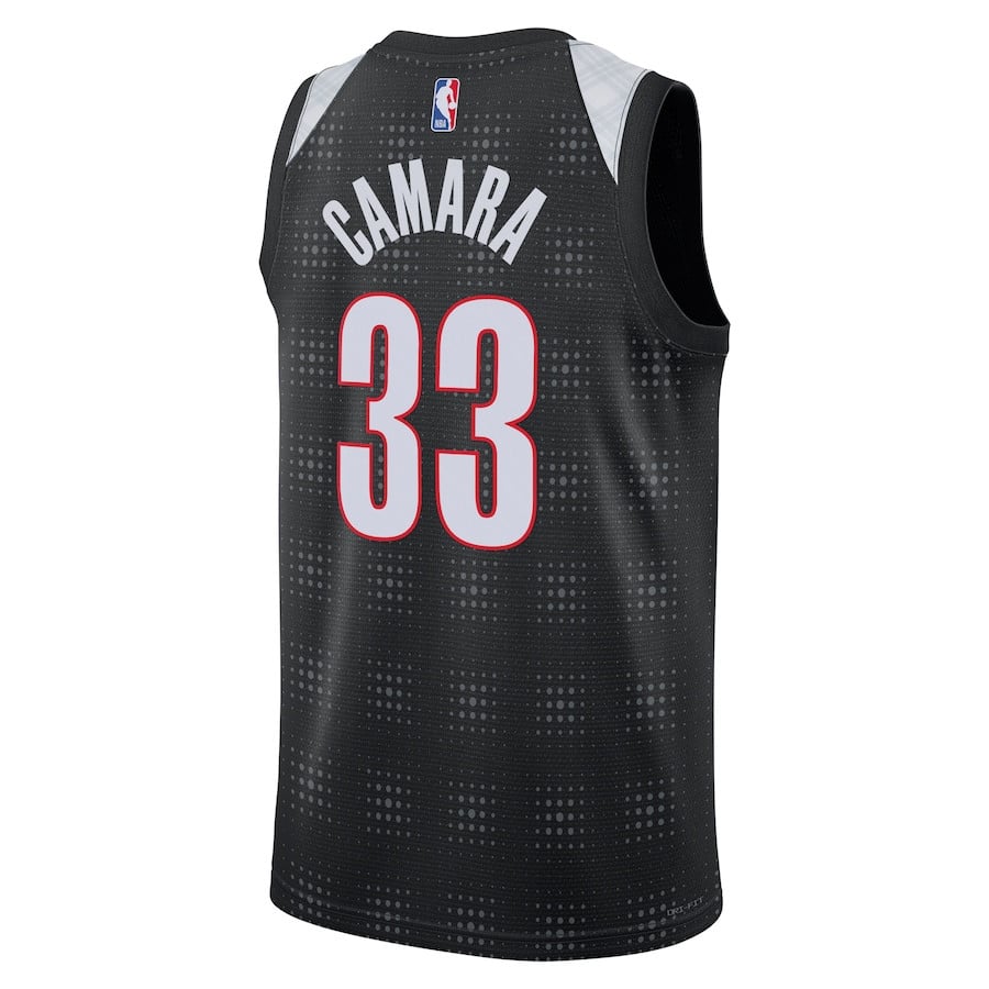 Toumani Camara 33 Portland Trail Blazers Unisex 2024/25 Swingman Player City Edition Black NBA Jersey Unisex