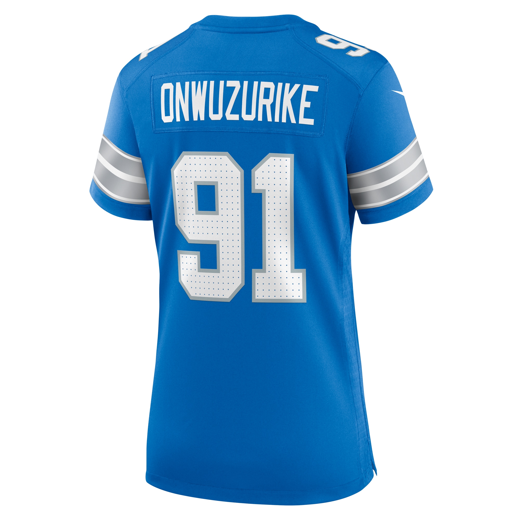 Detroit Lions Levi Onwuzurike Blue Team Game NFL Jersey Women's