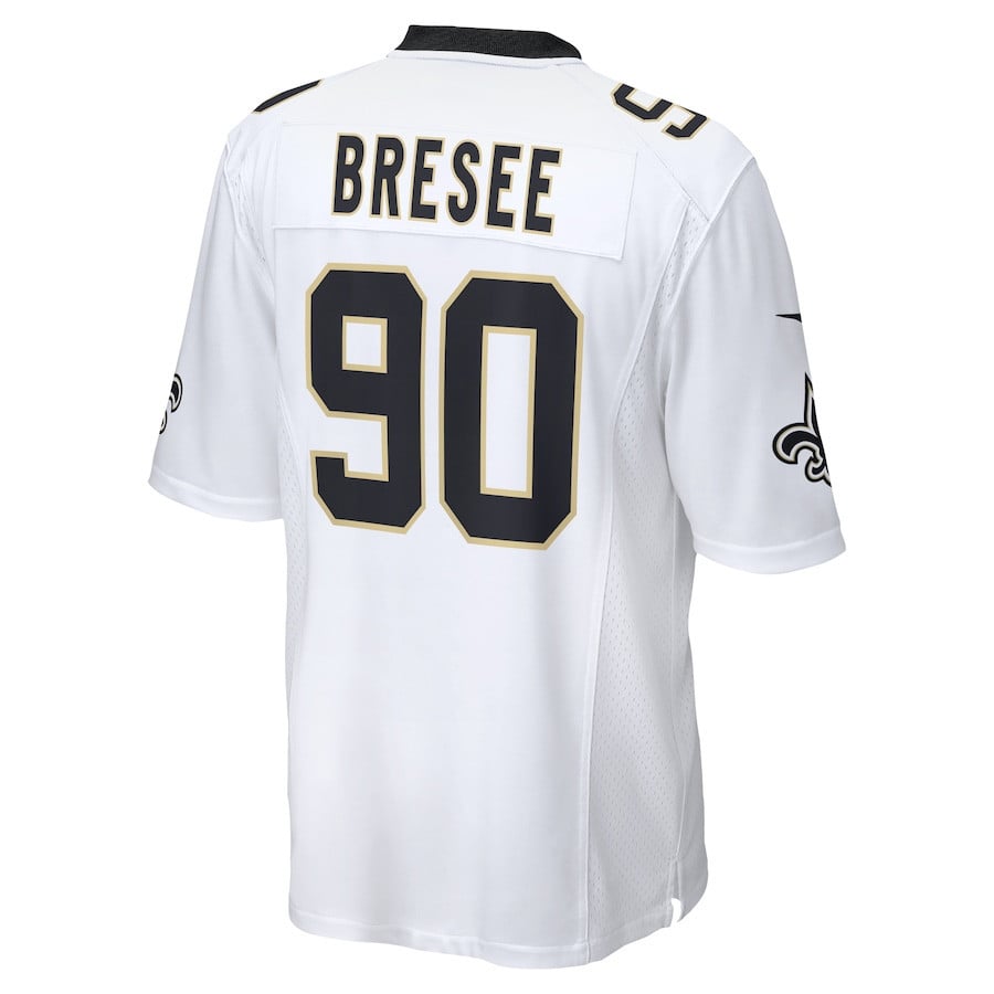 Bryan Bresee 90 New Orleans Saints Game White NFL Jersey Men's