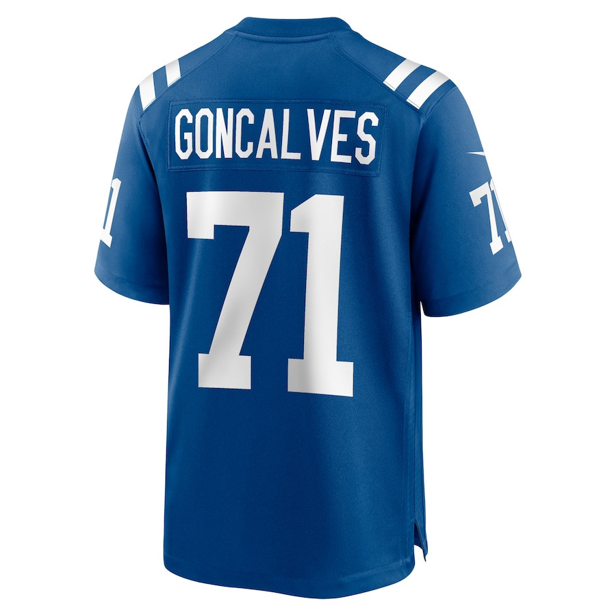 Matt Goncalves 71 Indianapolis Colts Game Royal NFL Jersey Men's