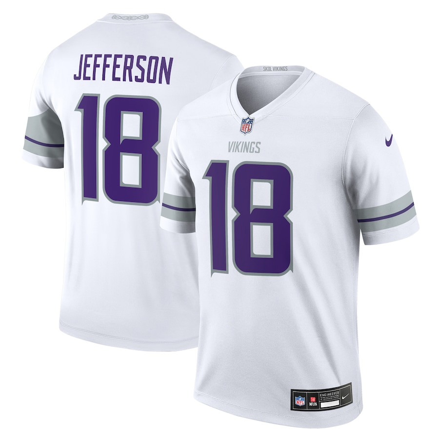 Justin Jefferson 18 Minnesota Vikings Alternate Legend Player White NFL Jersey Men's