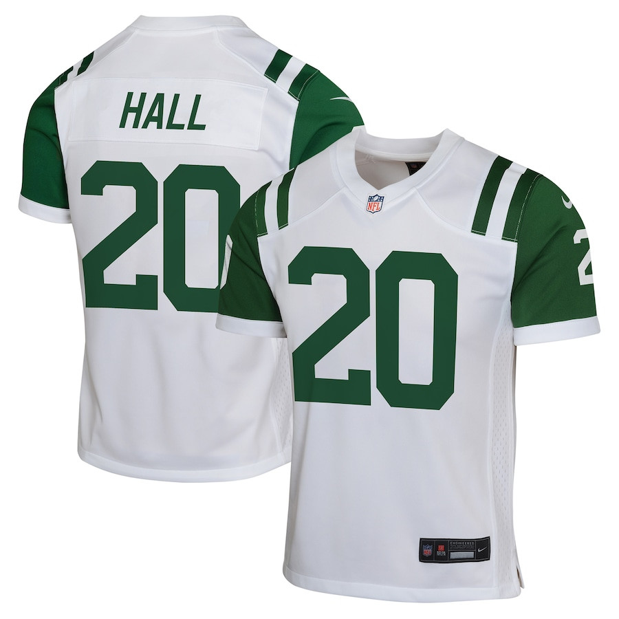 Breece Hall 20 New York Jets Classic Alternate Game White NFL Jersey Youth