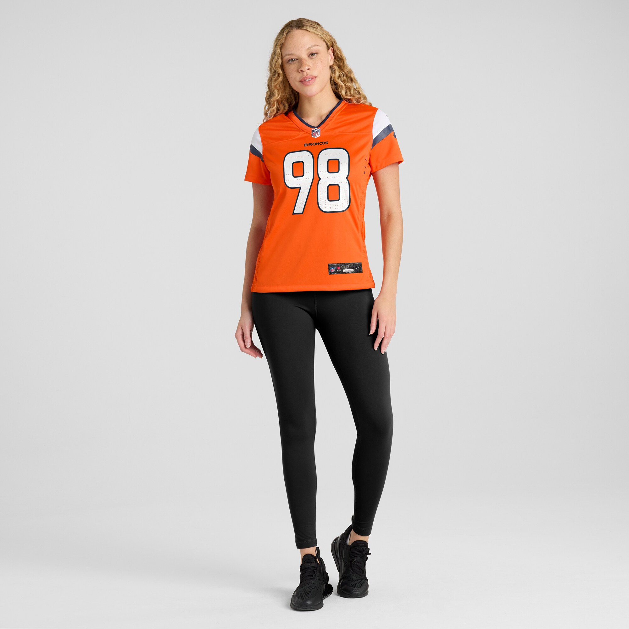 Denver Broncos John Franklin-Myers Orange Team Game NFL Jersey Women's