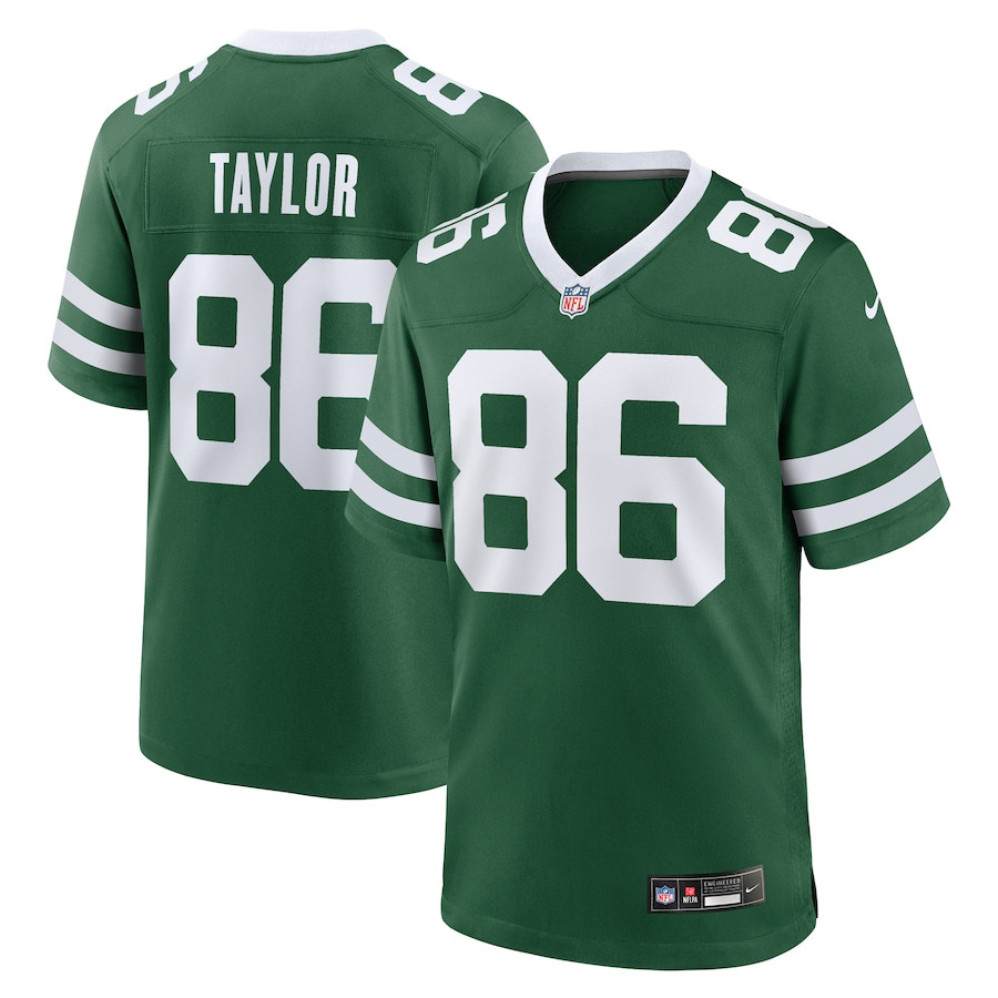 Malik Taylor 86 New York Jets Team Game Legacy Green NFL Jersey Men's