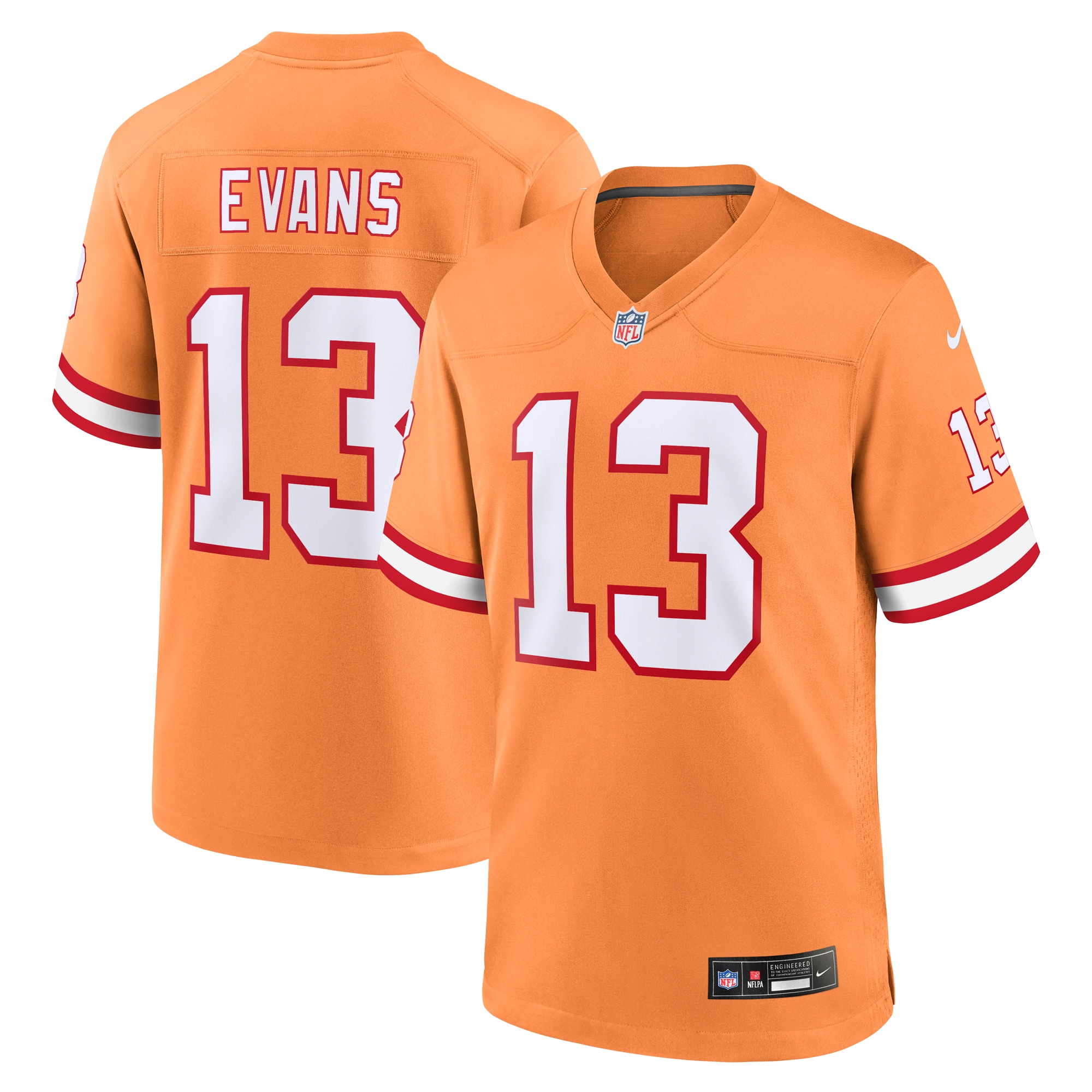 Tampa Bay Buccaneers Mike Evans Orange Throwback Game NFL Jersey Men's