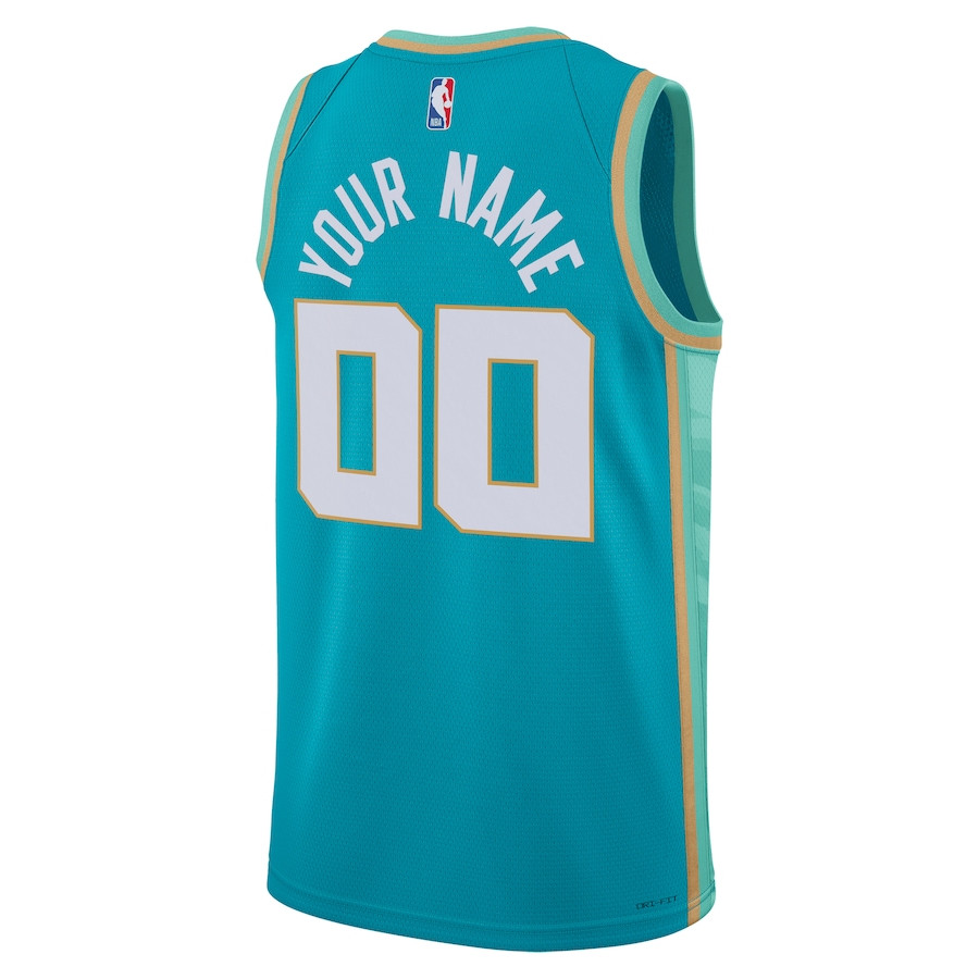 Charlotte Hornets 2023/24 City Edition Swingman Custom Teal NBA Jersey Men's