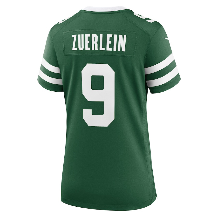 Greg Zuerlein 9 New York Jets Team Game Legacy Green NFL Jersey Women's