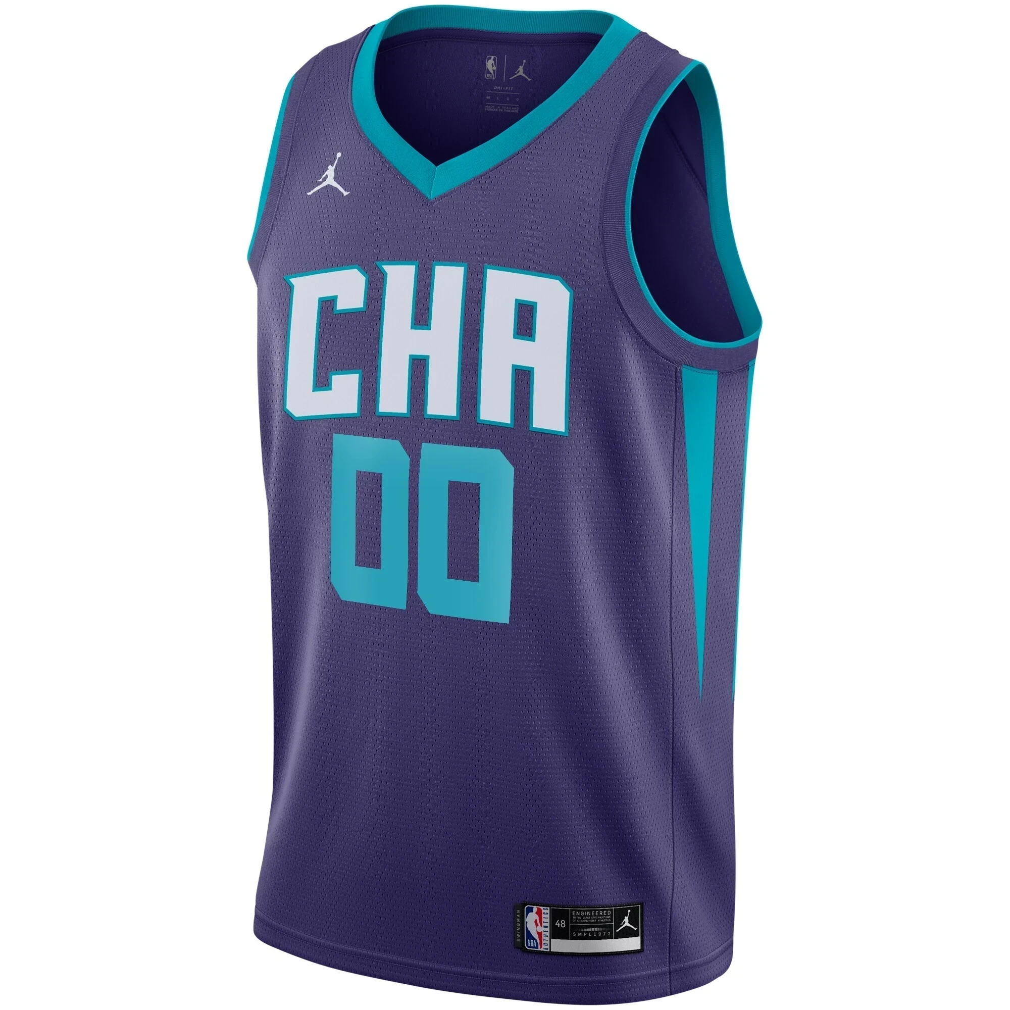 Charlotte Hornets Swingman Blank Statement Edition Purple NBA Jersey Men's